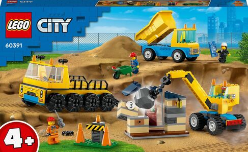 LEGO City 60391 Baufahrzeuge Und Kran Mit Abrissbirne