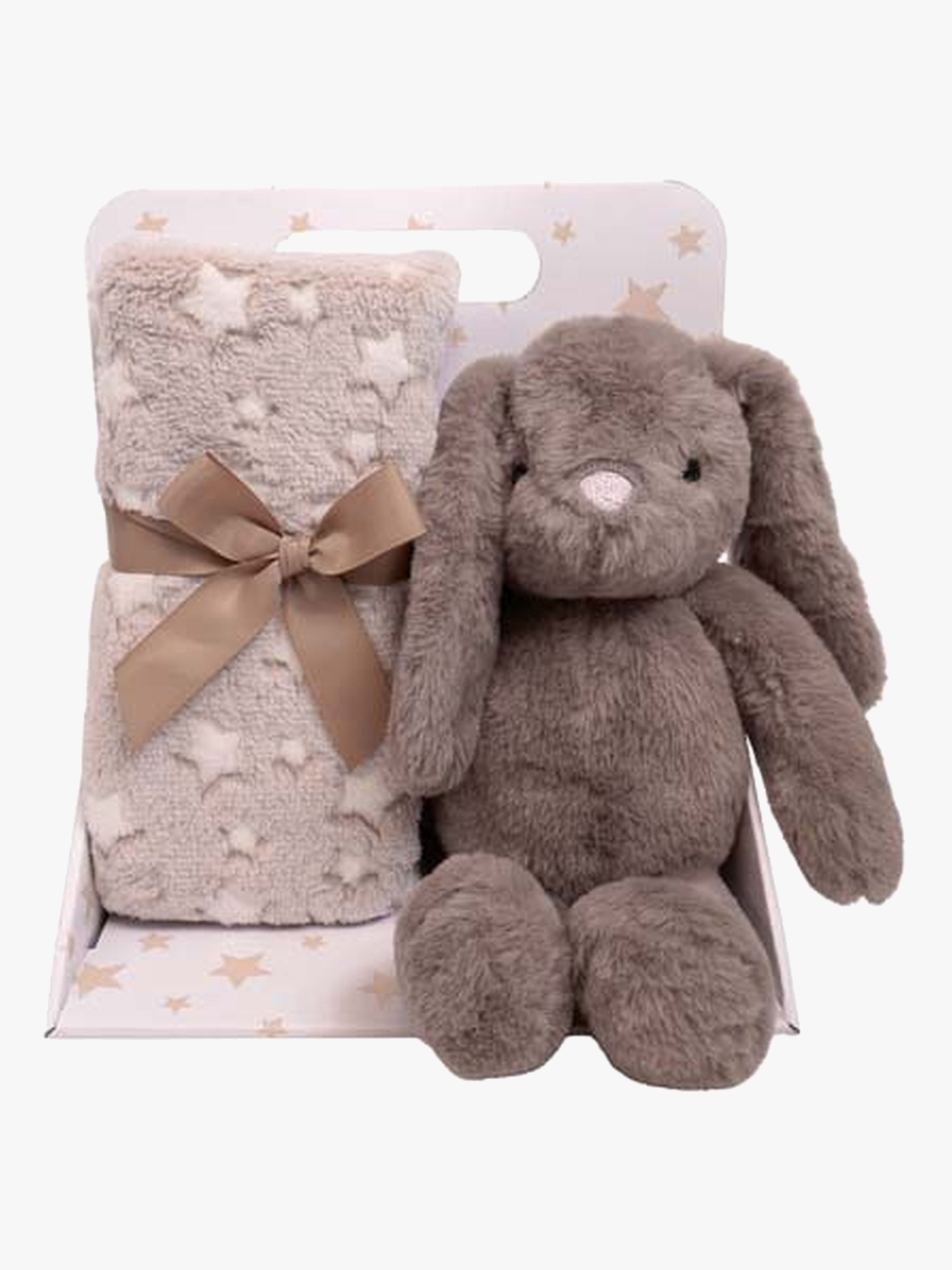 CarloBaby Fleecedecke und Kuscheltier Kaninchen, Braun