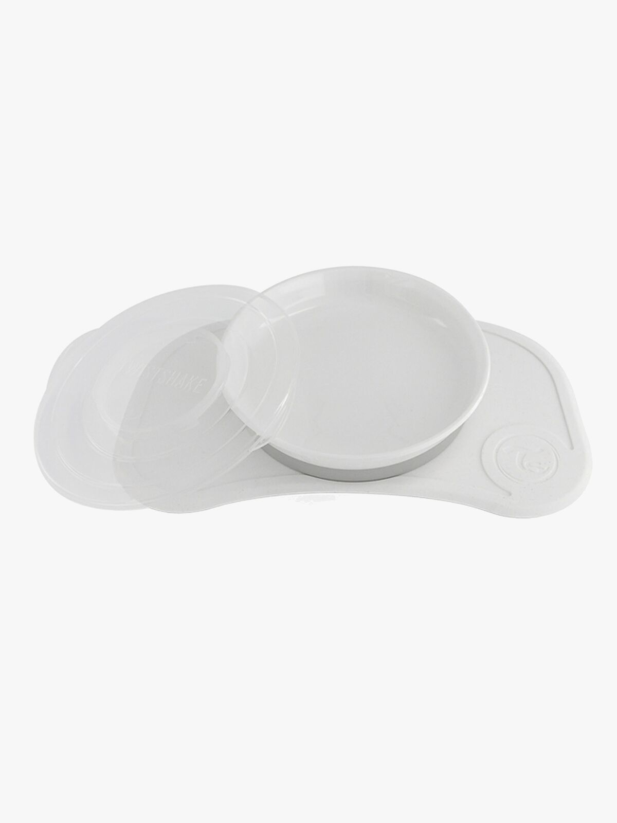 Twistshake Click-Mat Mini Teller und Unterlage, Weiß