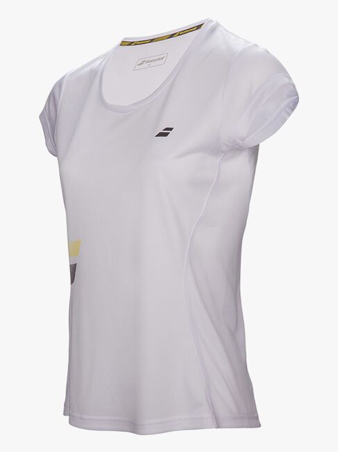 Babolat Core Flag Club Girl T-Shirt, Weiß