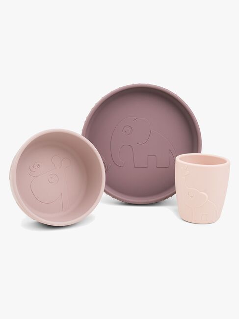 Done By Deer Stick & Stay Geschirr-Set Deer Friends, Powder