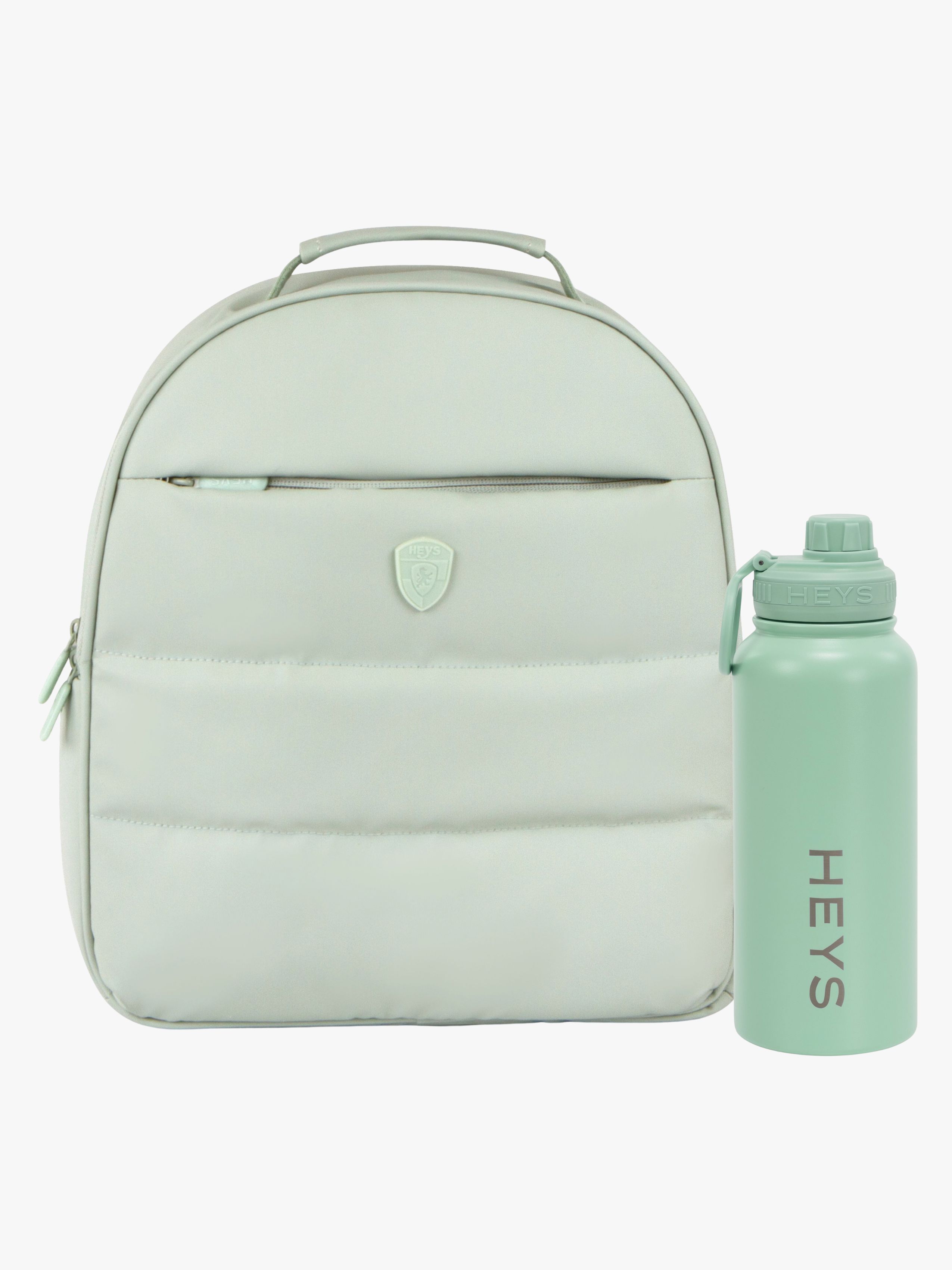 The Puffer Kinder Rucksack 13L & Edelstahl-Trinkflasche 946 ml, Sage Green