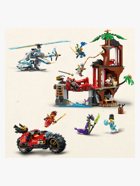 LEGO Ninjago 71857 Showdown am Baumhaus mit dem Ninja-Bike