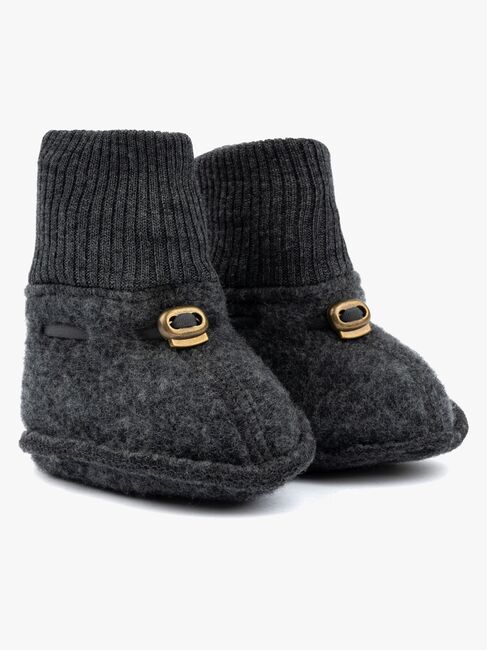 Mikk-Line Überziehschuhe Merinowolle, Anthracite Melange