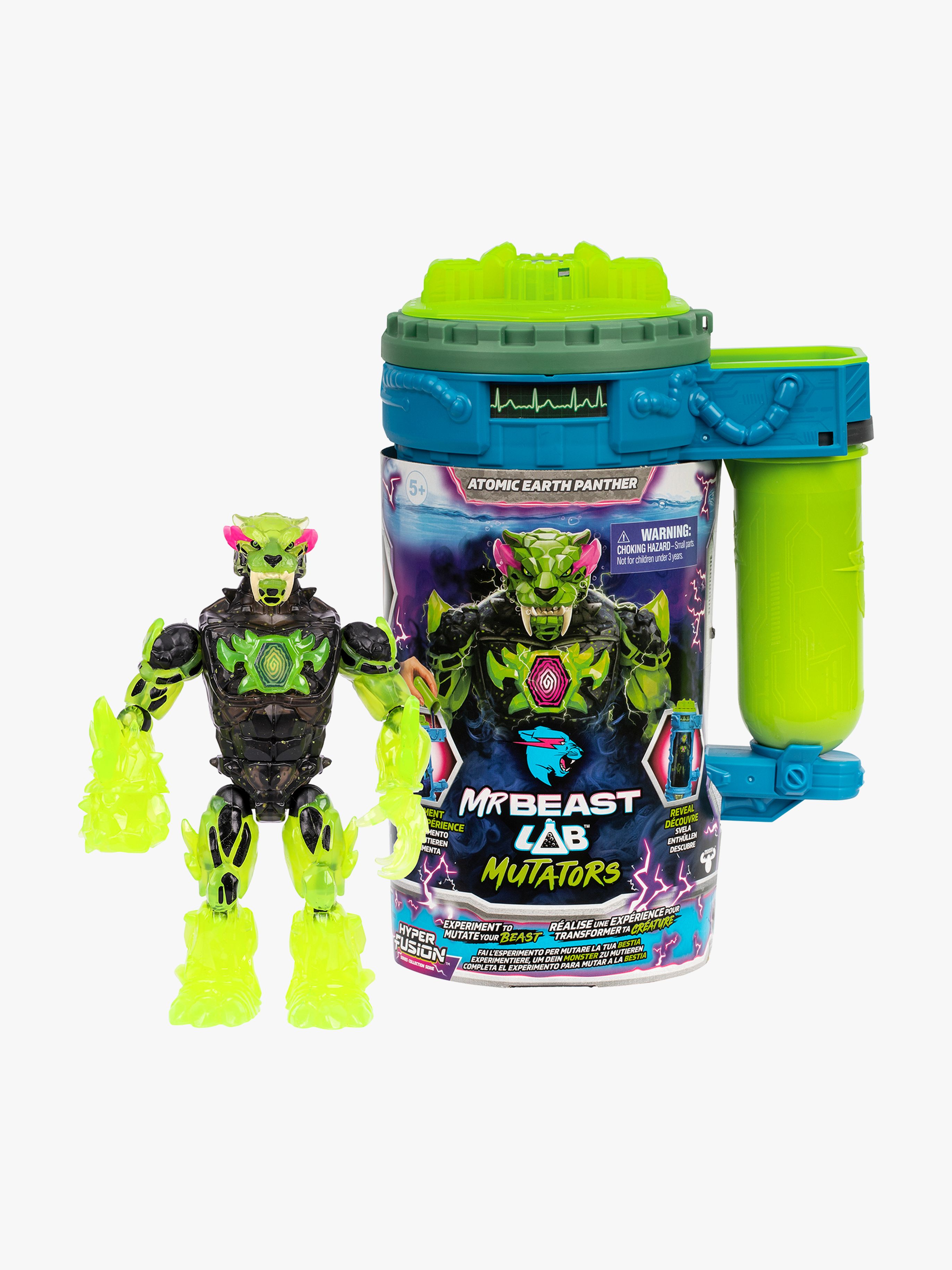 MrBeast Lab Mutators Mutation Chamber Actionfigur Rock Panther