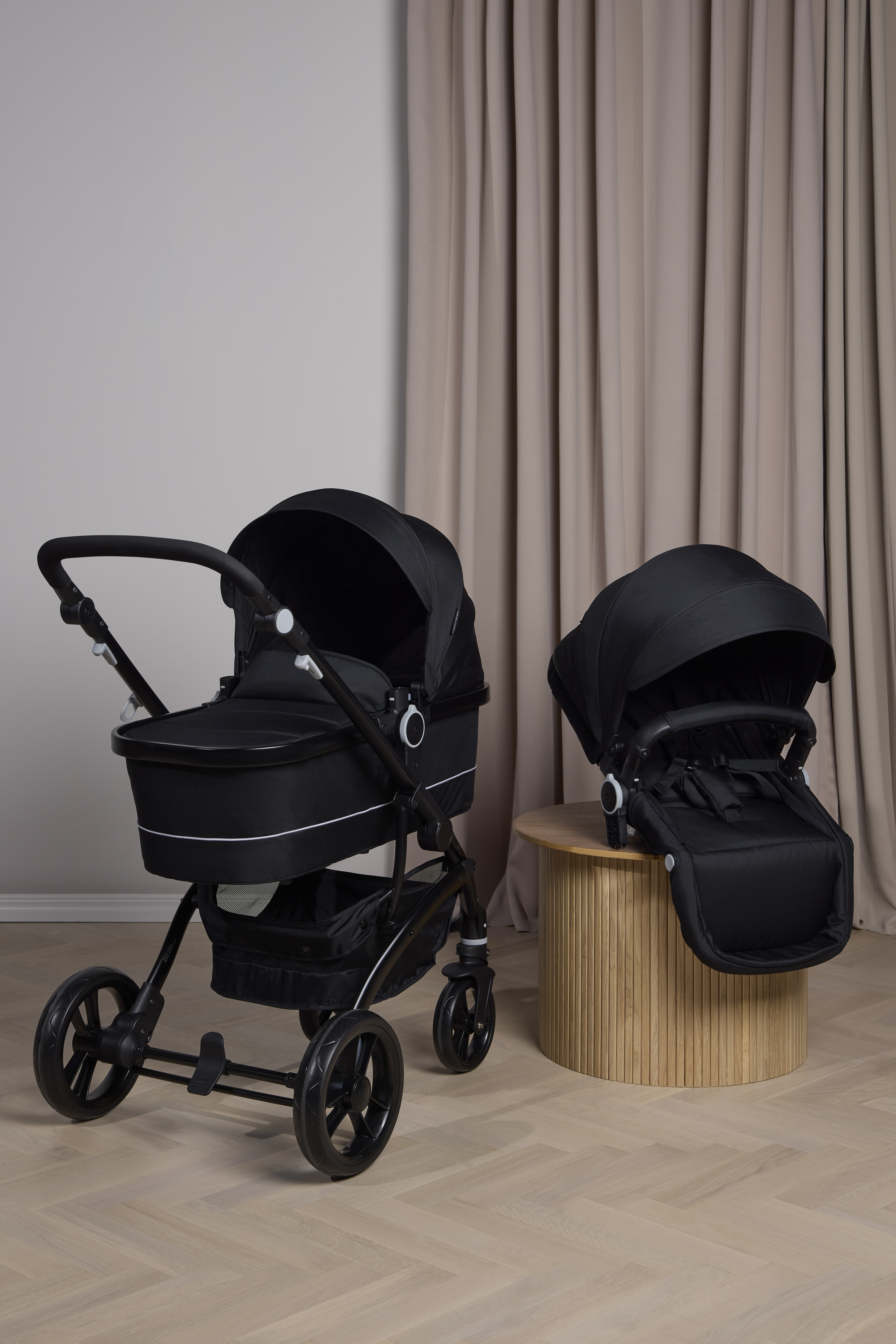 Beemoo Move Duo Kombikinderwagen, Black, Kinderwagen, 2 in 1