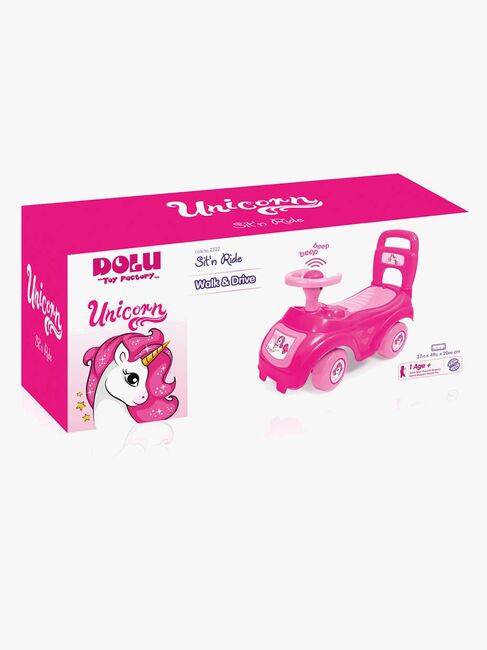 DOLU Rutschauto mit Griff Unicorn