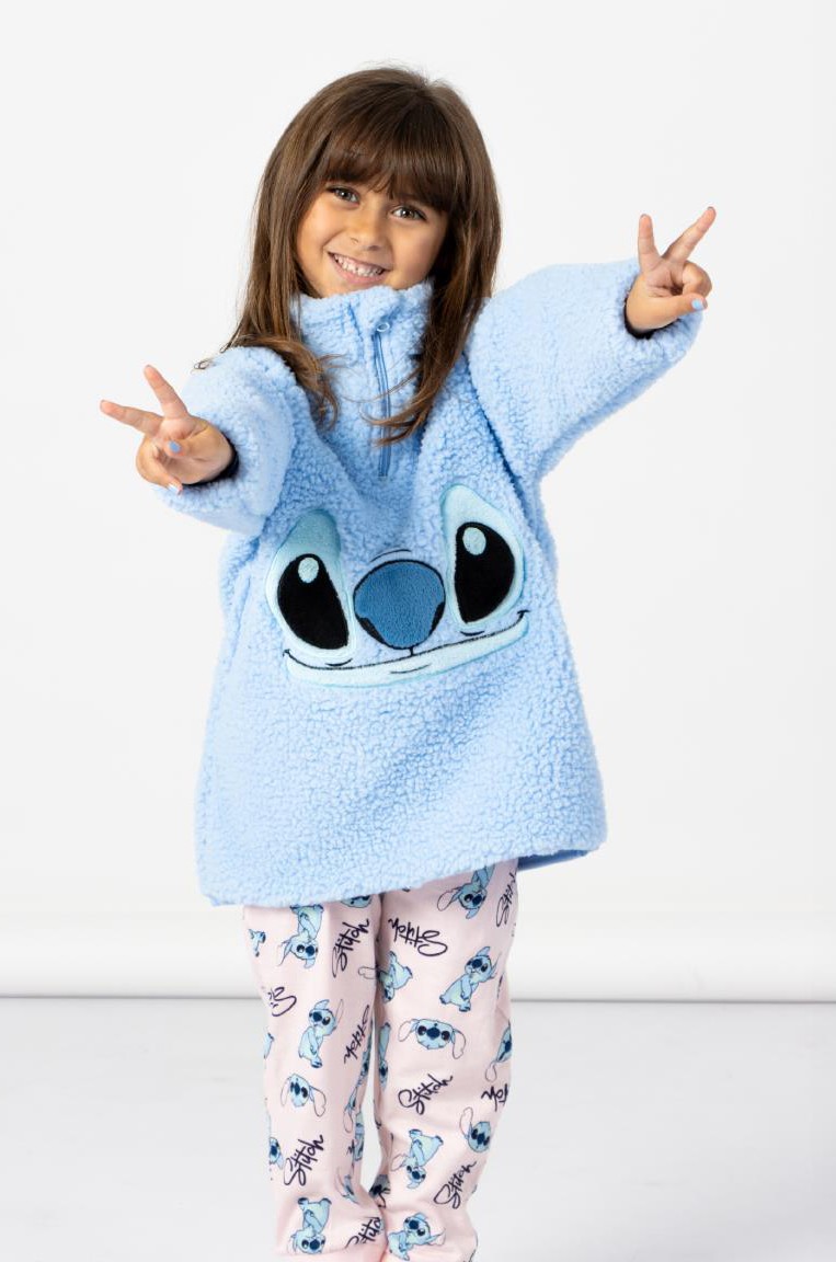 Disney Lilo &  Stitch Teddyfleece-Pulli, Blau, 6 Jahre