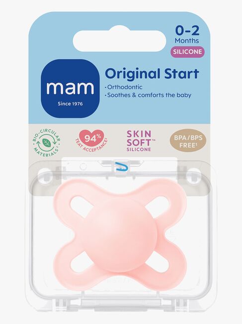 MAM Original Start Silikon Schnuller 0-2m, Rosa