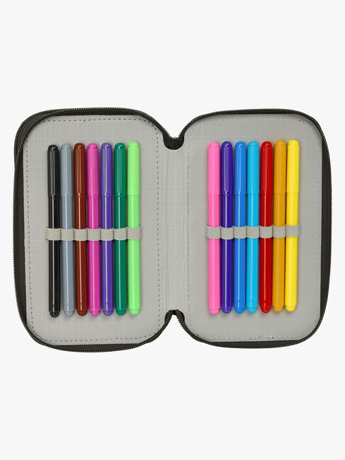 Dragon Ball Gefülltes Dreifach-Federmäppchen 37 Teile, Schwarz