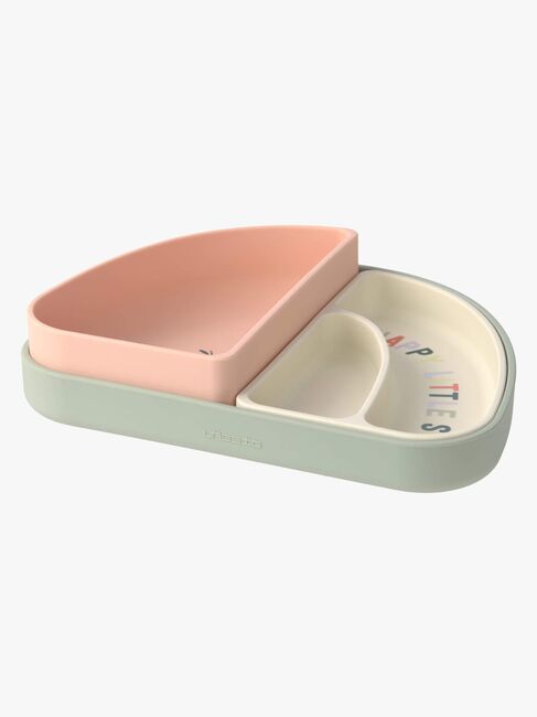 Lässig Teller Silikon 3er-Pack, Happy Fruits Cherry