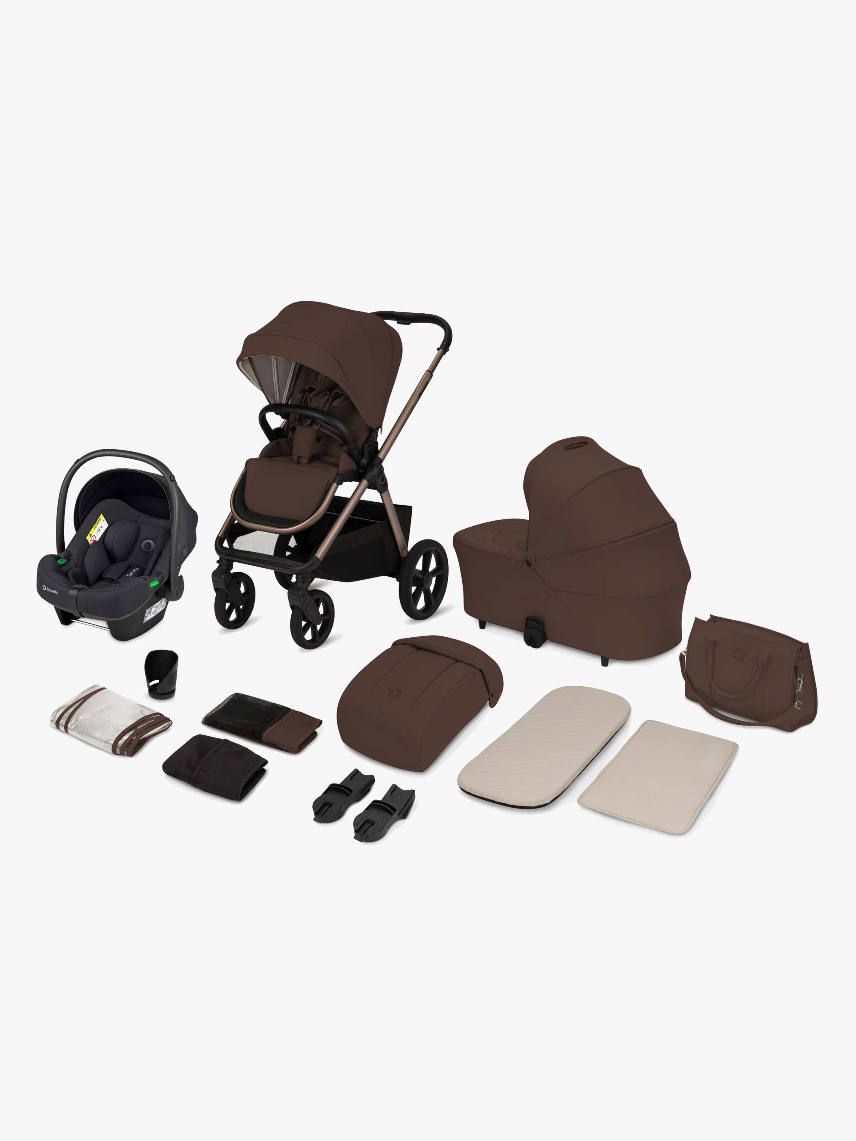 Lionelo CARMINE 3-in-1 Kombikinderwagen, Brown Chocolate