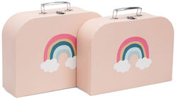 Cloudberry Castle Pappkoffer 2er-Pack, Dusty Rose