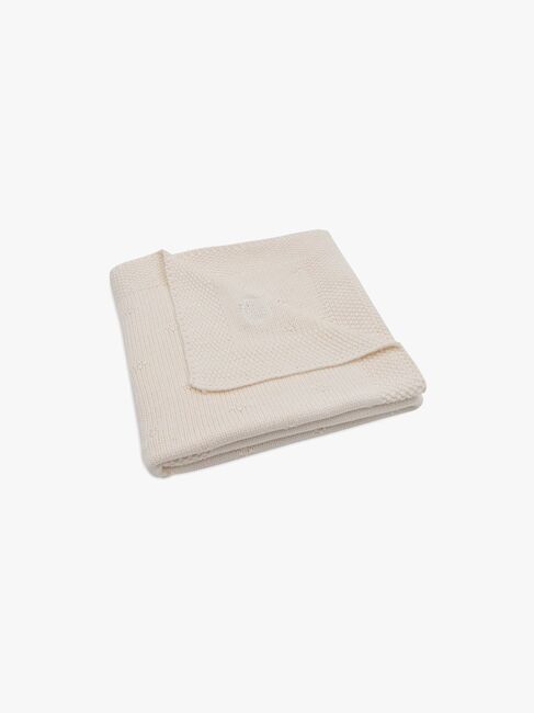 Jollein Gestrickte Decke Cozy, Ivory