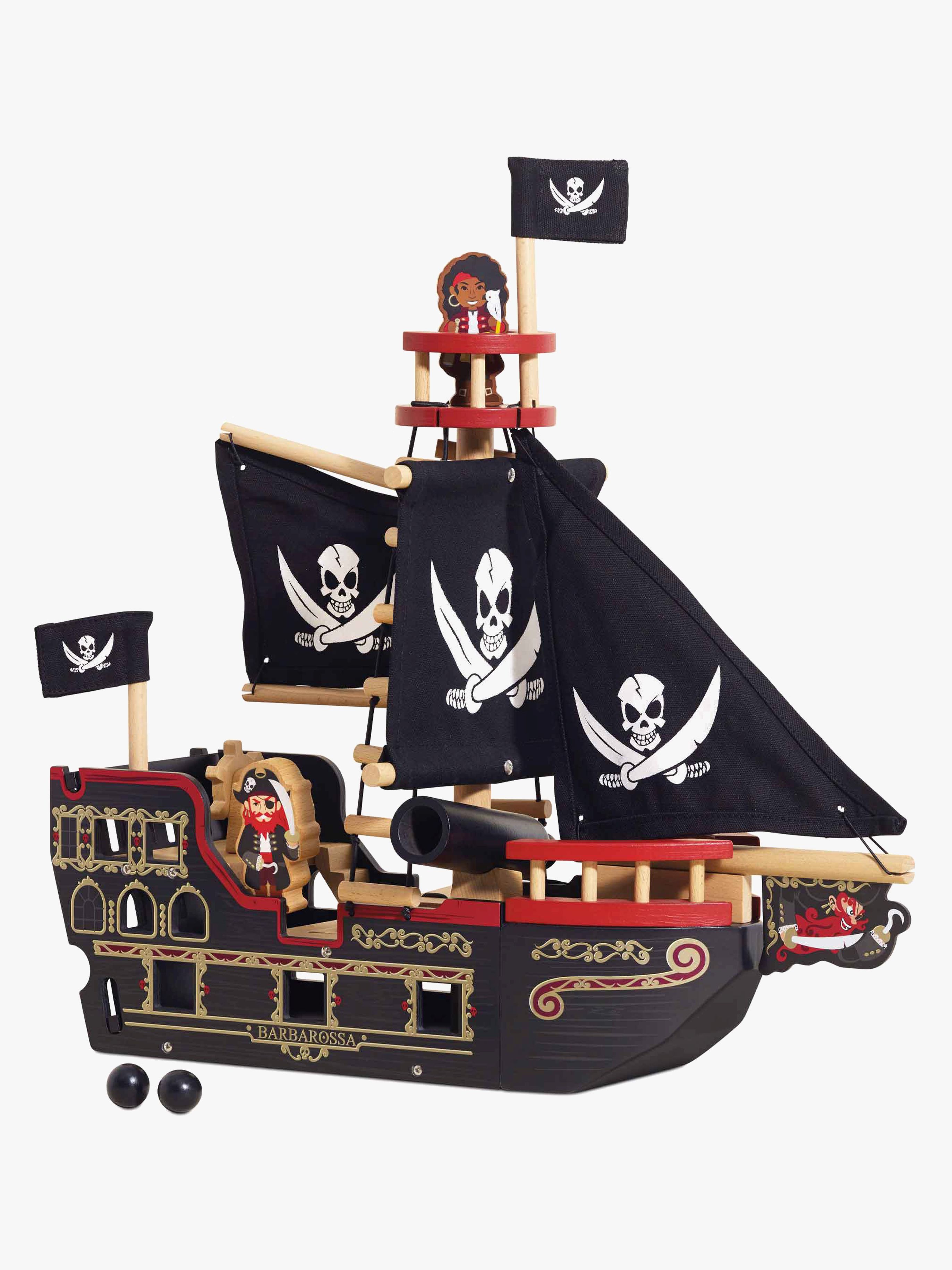 Le Toy Van Barbarossa Piratenschiff &  Figuren