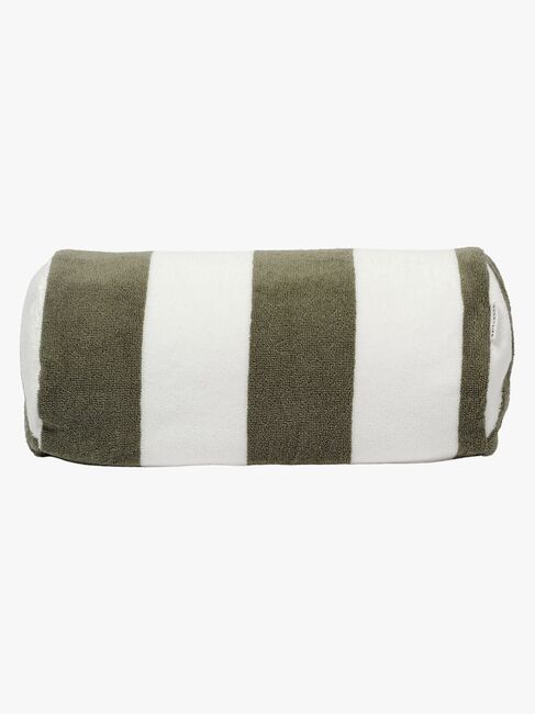 SUNNYLiFE Aufblasbares Strandkissen, The Vacay Olive Stripe