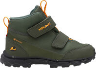 Viking Ask Mid F GTX Sneakers, Hunting Green/Orange