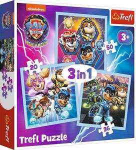 Trefl Paw Patrol The Mighty Movie Puzzles 3-in-1