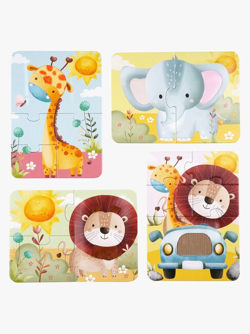 Barbo Toys  Touch & Feel Puzzle Safari 4-in-1
