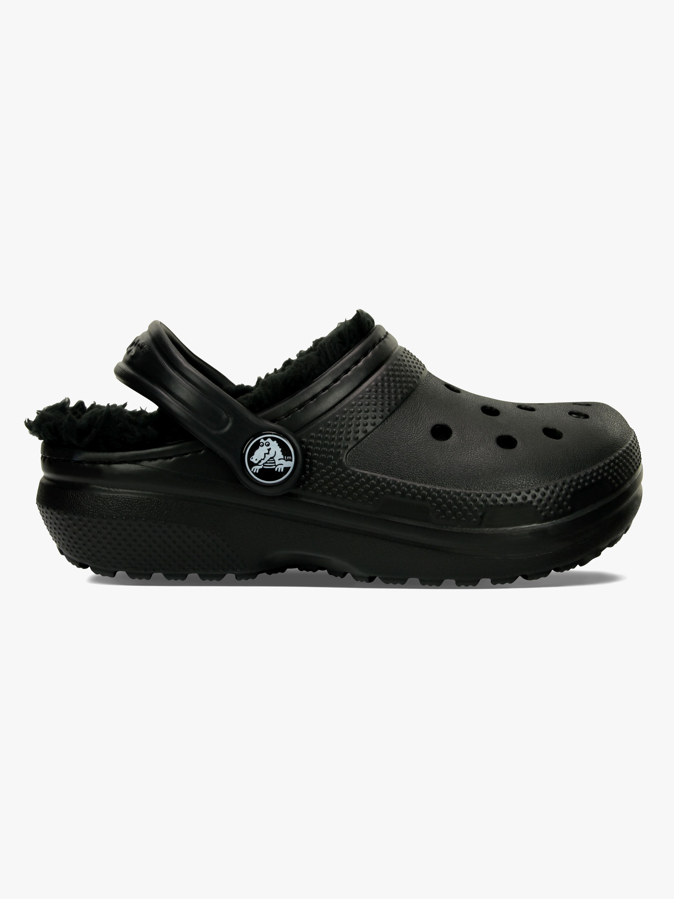 Crocs Classic Gefütterte Schlappen, Schwarz, 28-29