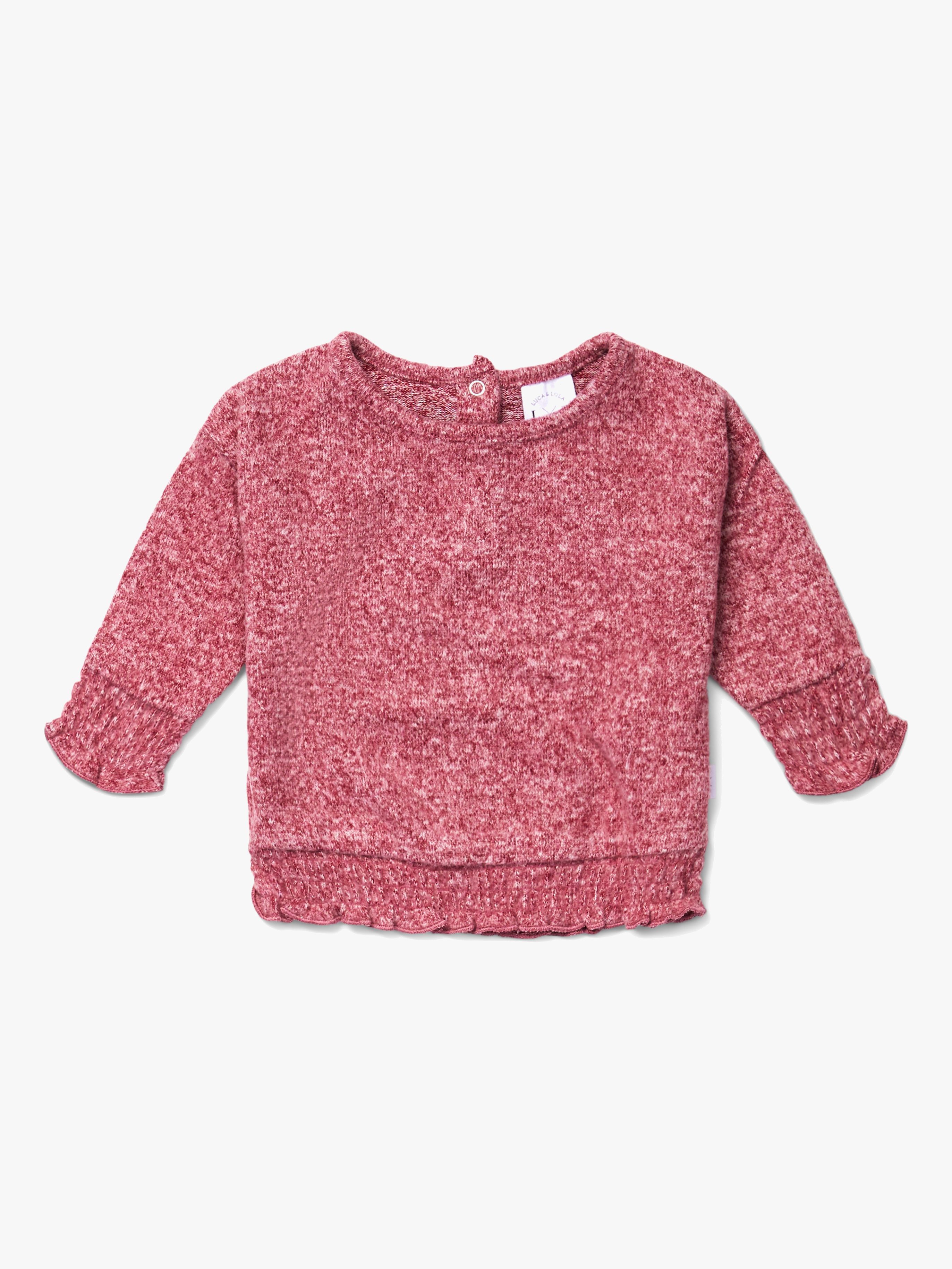 Pasqualina Pullover Baby, Dark Pink Melange 86