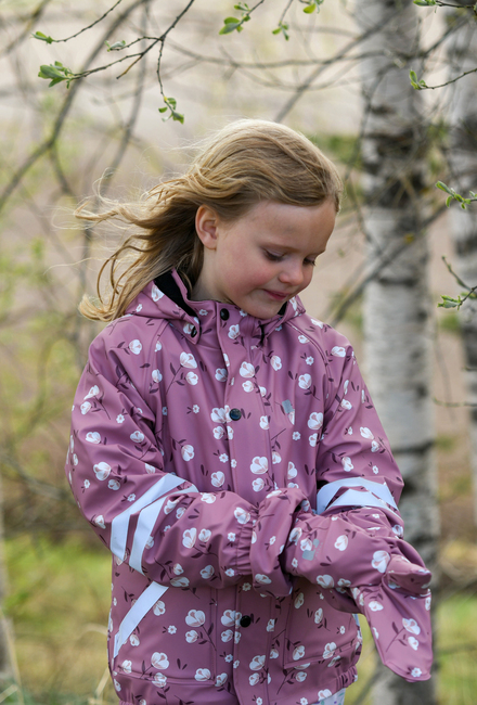 Lindberg Lekhyttan Gefüttertes Regenset, Dahlia/White