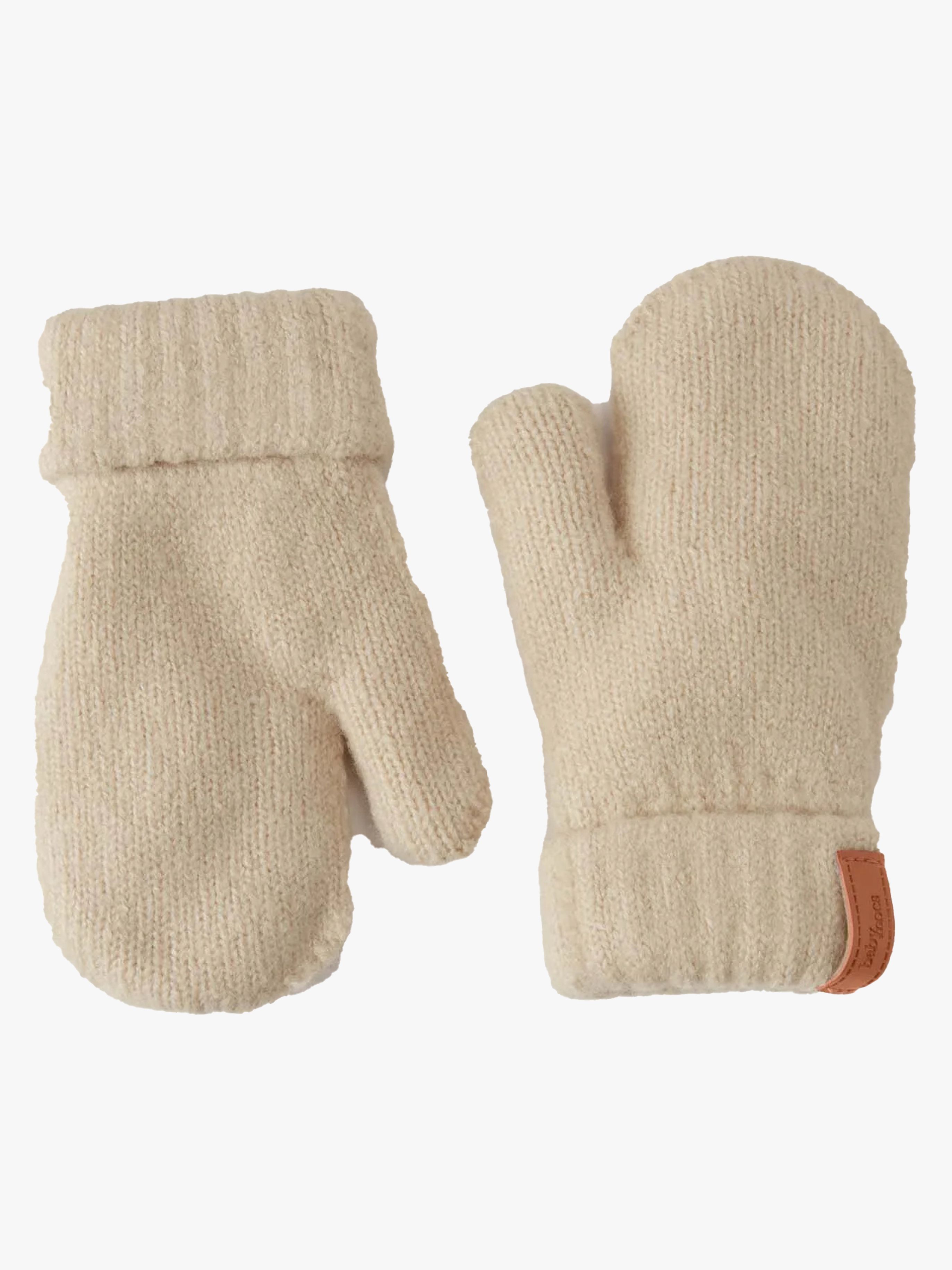 Strick-Fäustlinge, Beige, 3-7 Jahre