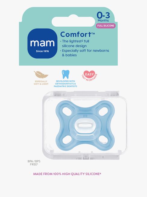 MAM Comfort Newborn Schnuller, Blau