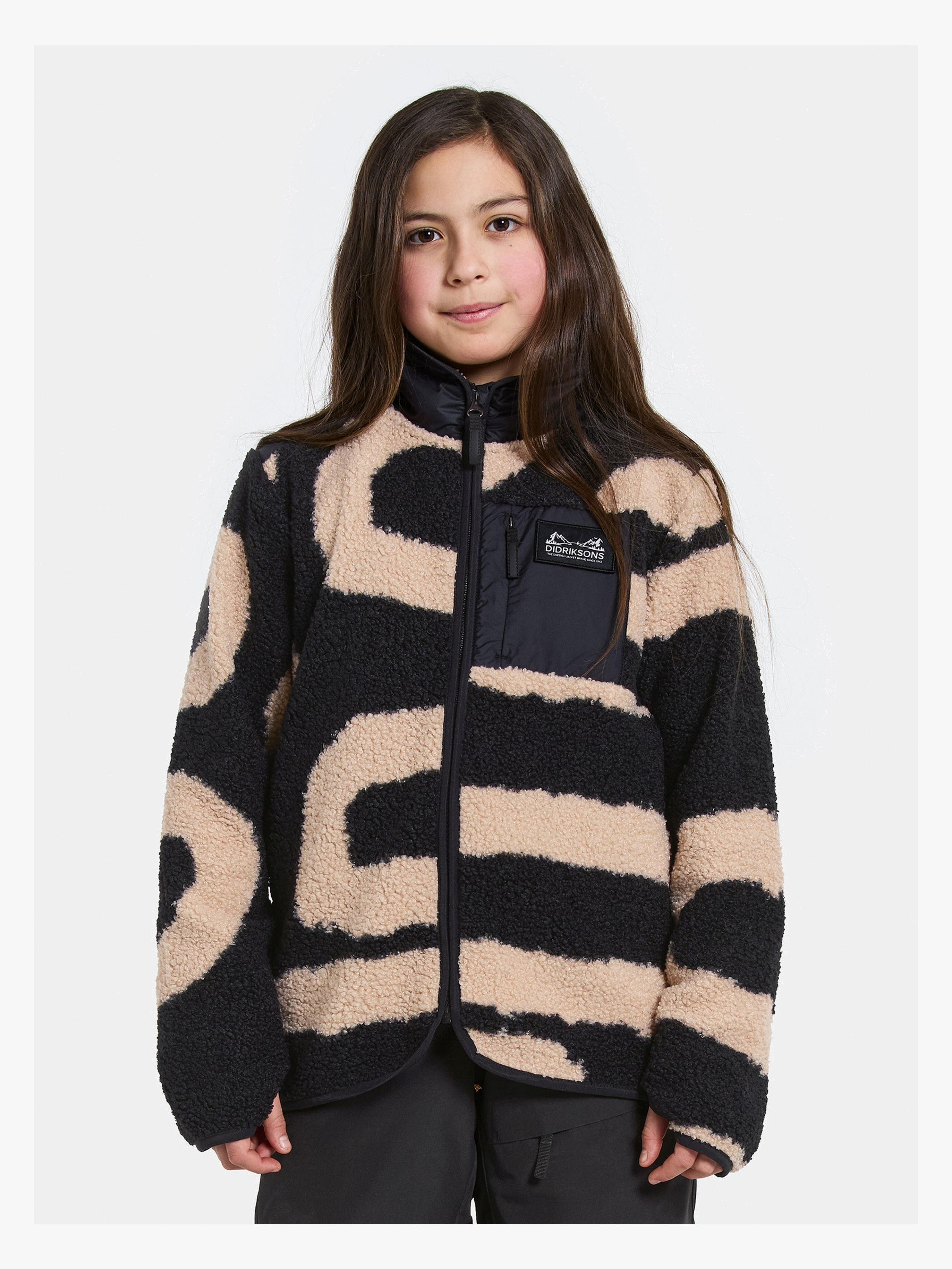 Didriksons Exa Fleecejacke, Path L Black, 140