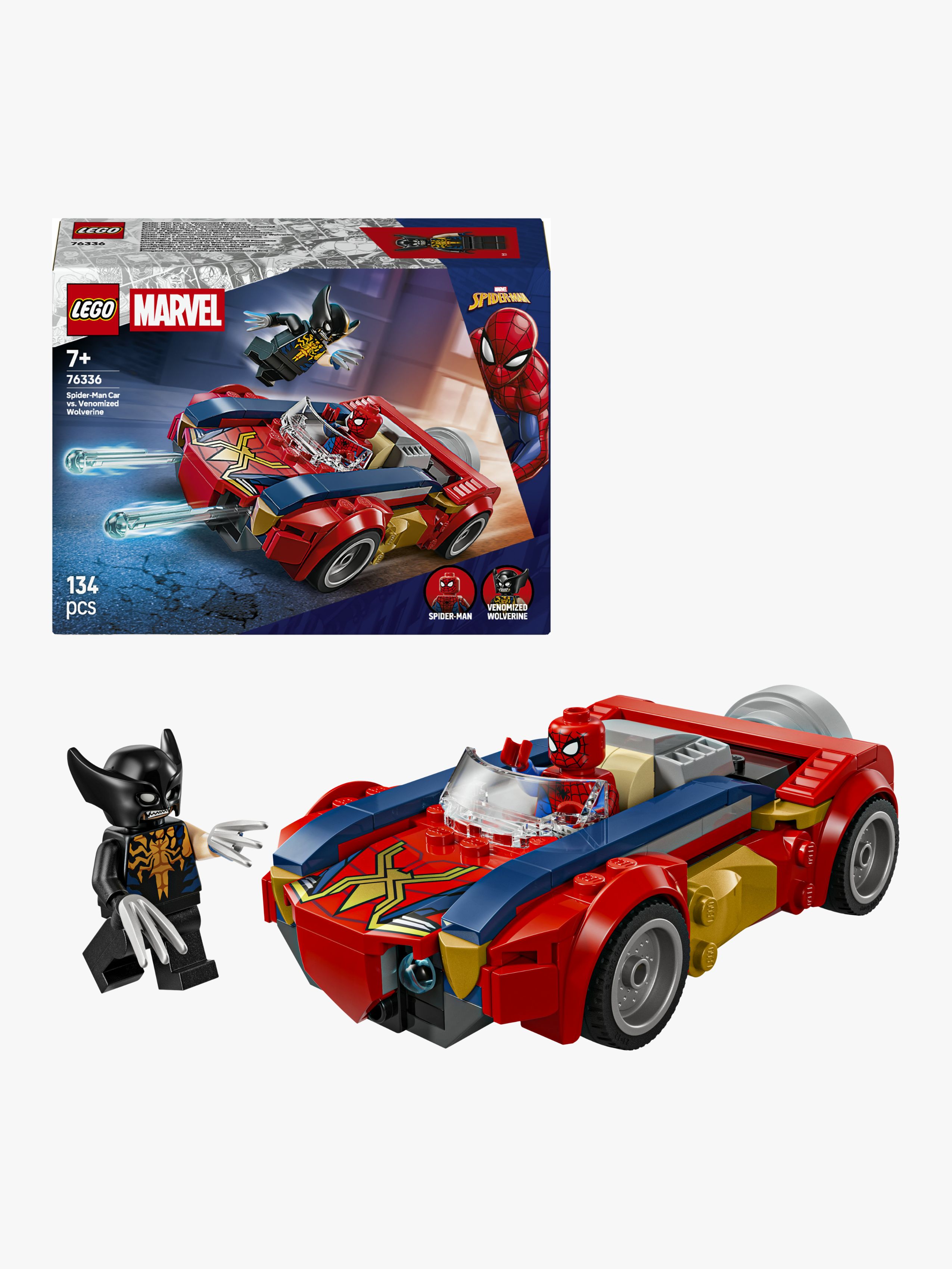 LEGO Super Heroes 76336 Spider-Man Auto vs. Venomized Wolverine