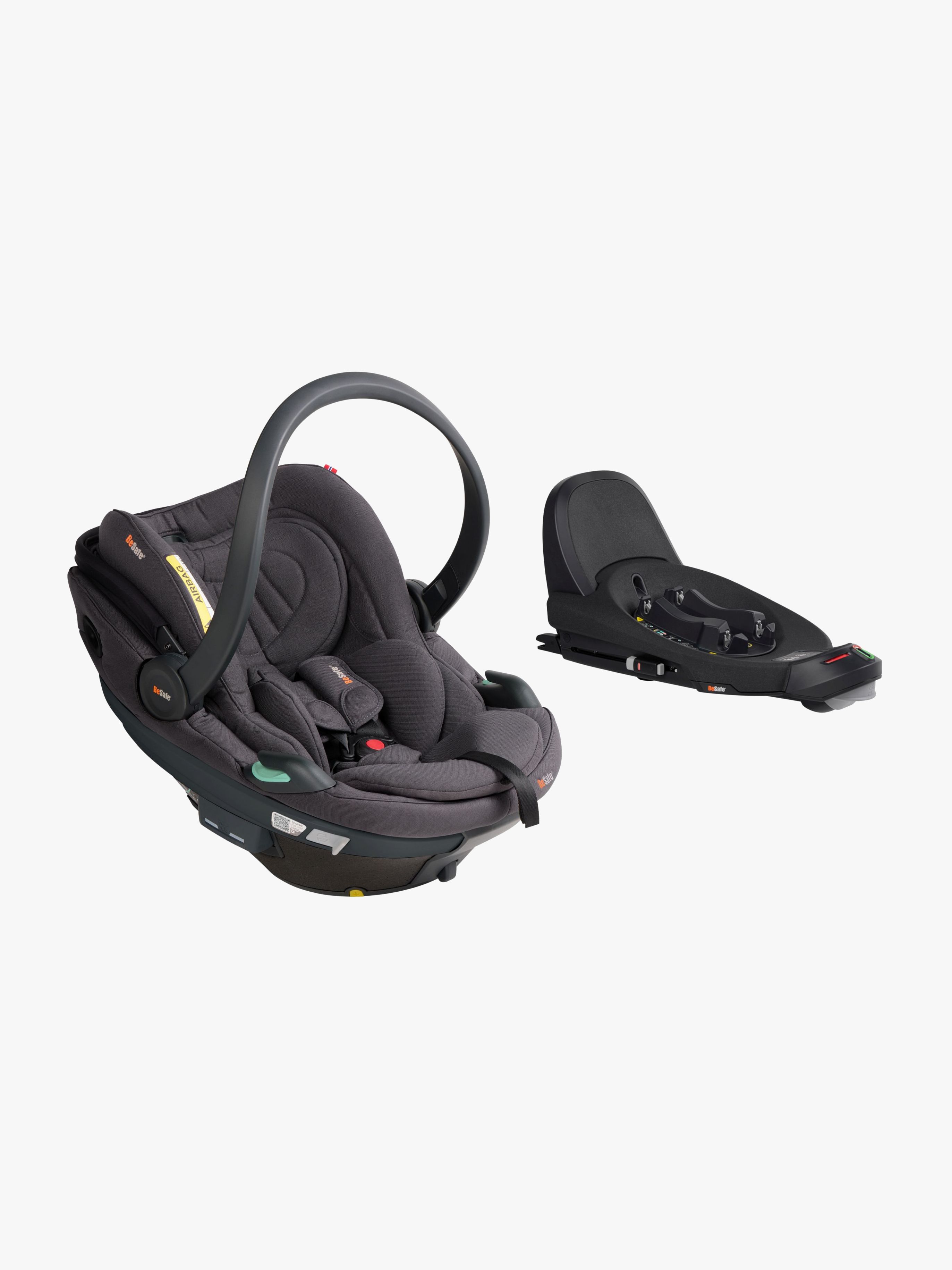 BeSafe Go Beyond 2 Babyschale inkl. Beyond Basis, Dark Grey Mélange