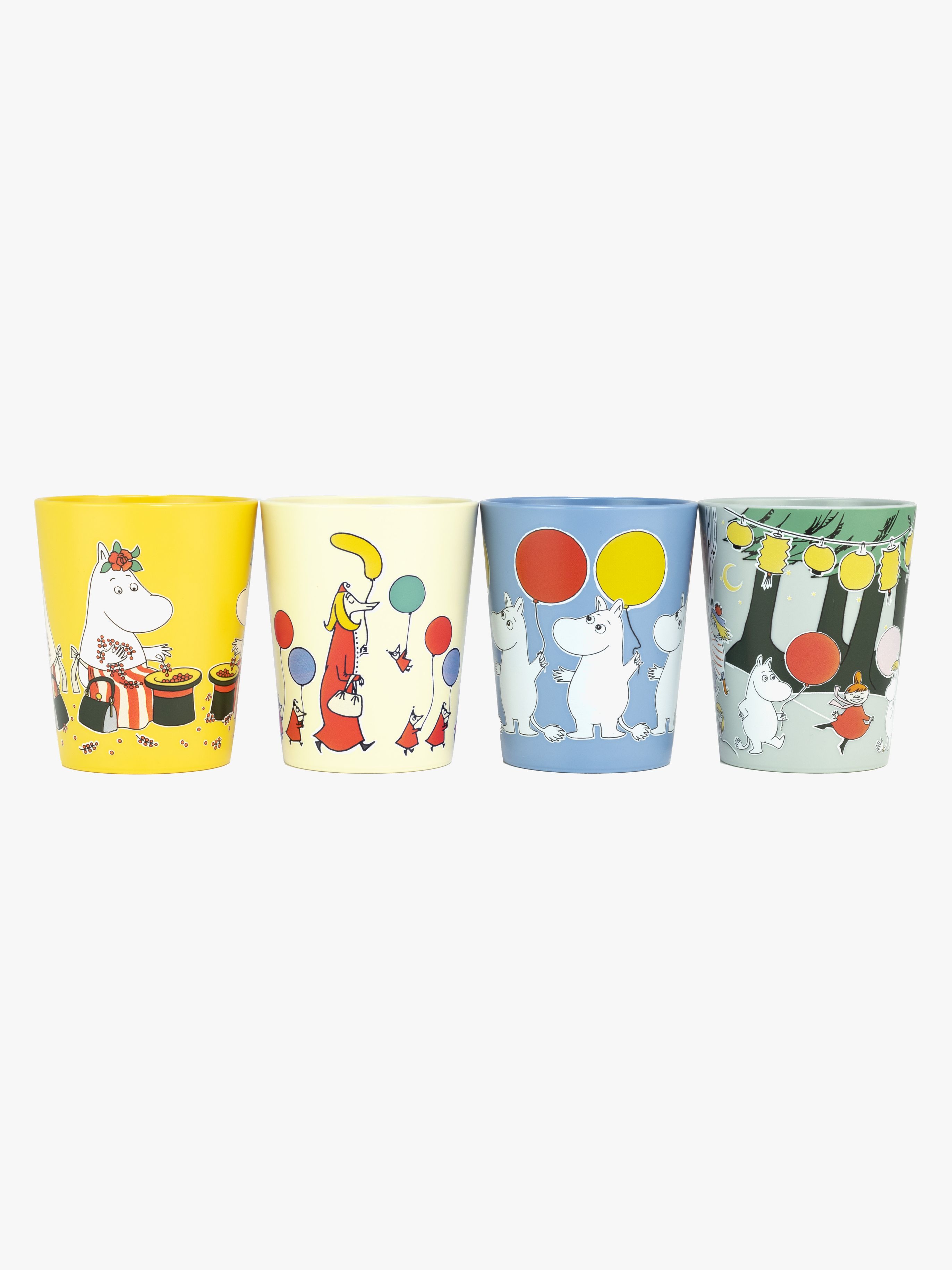 Mumin Festlichkeiten Sammelbecher 4er-Pack