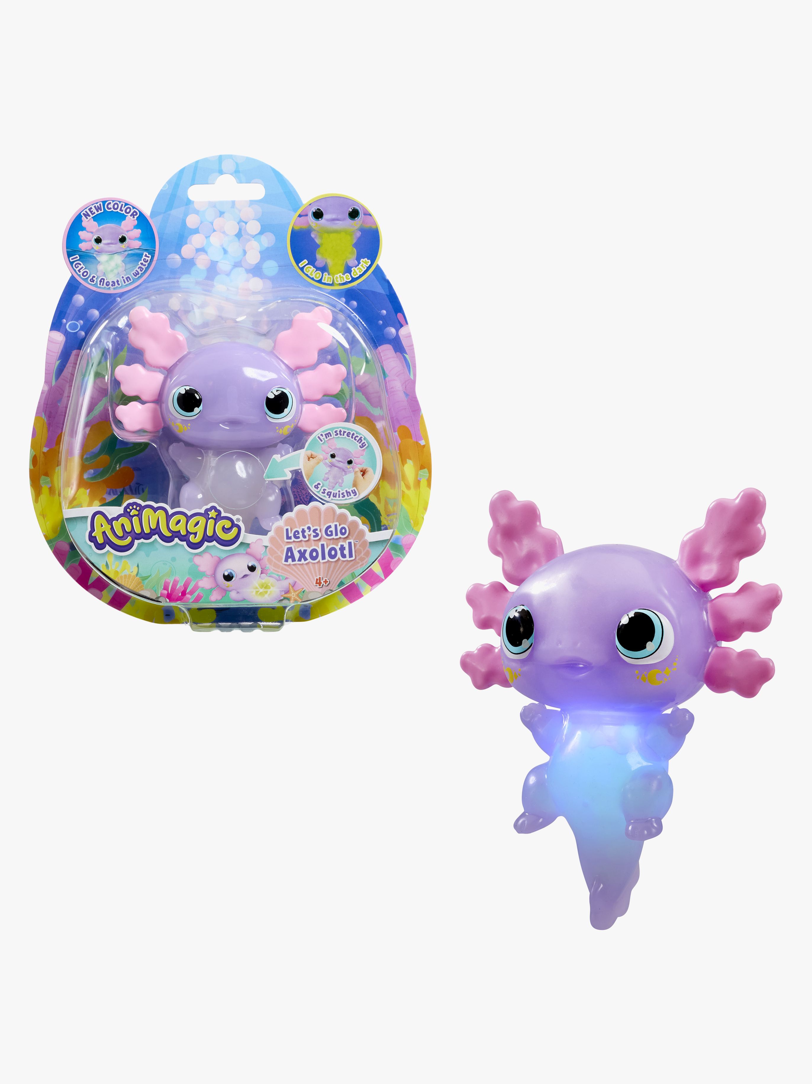 Let'S Glo Axolotl Pastel Glow In The Dark Figur