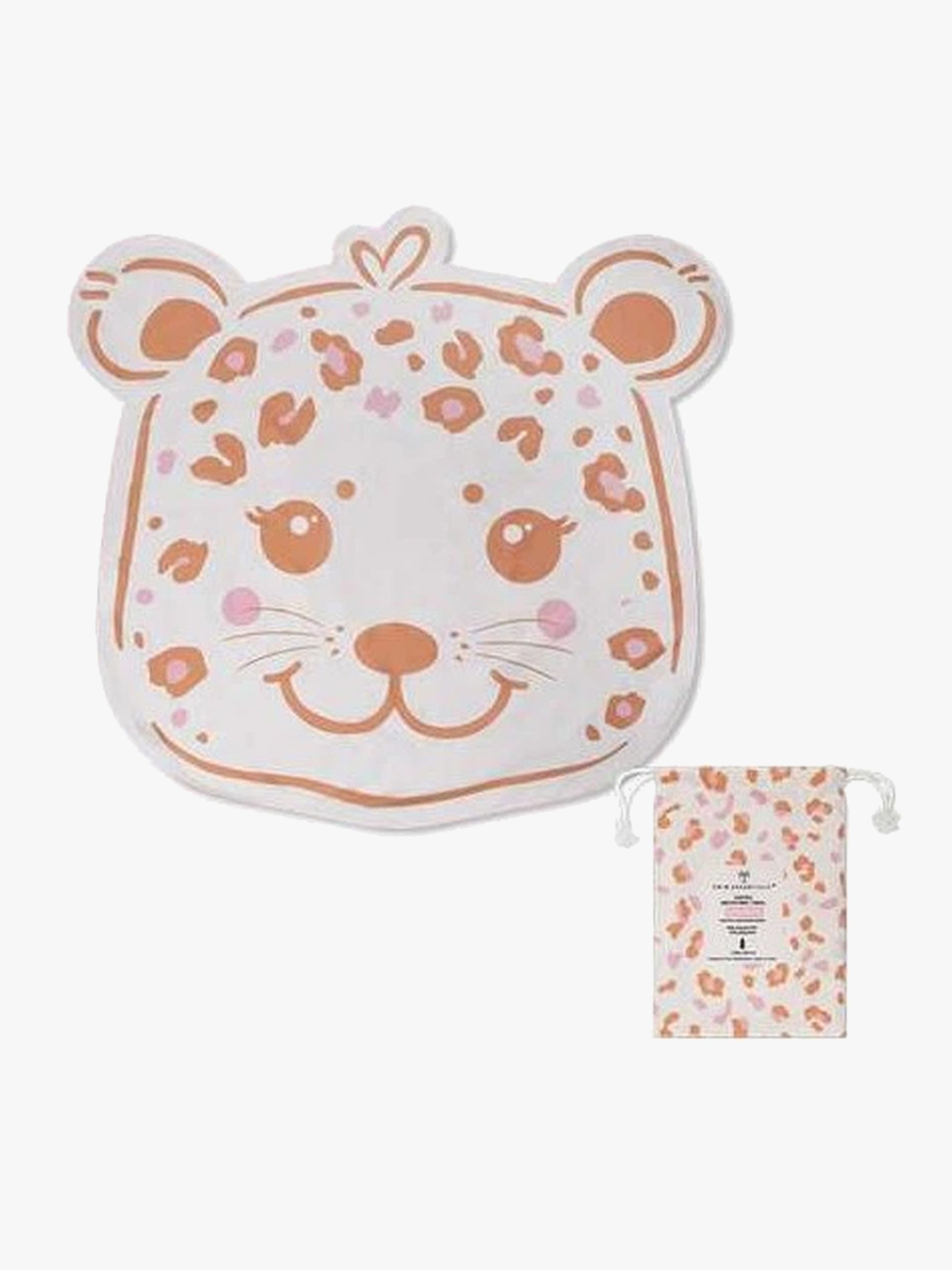 Leopard Badetuch, Beige