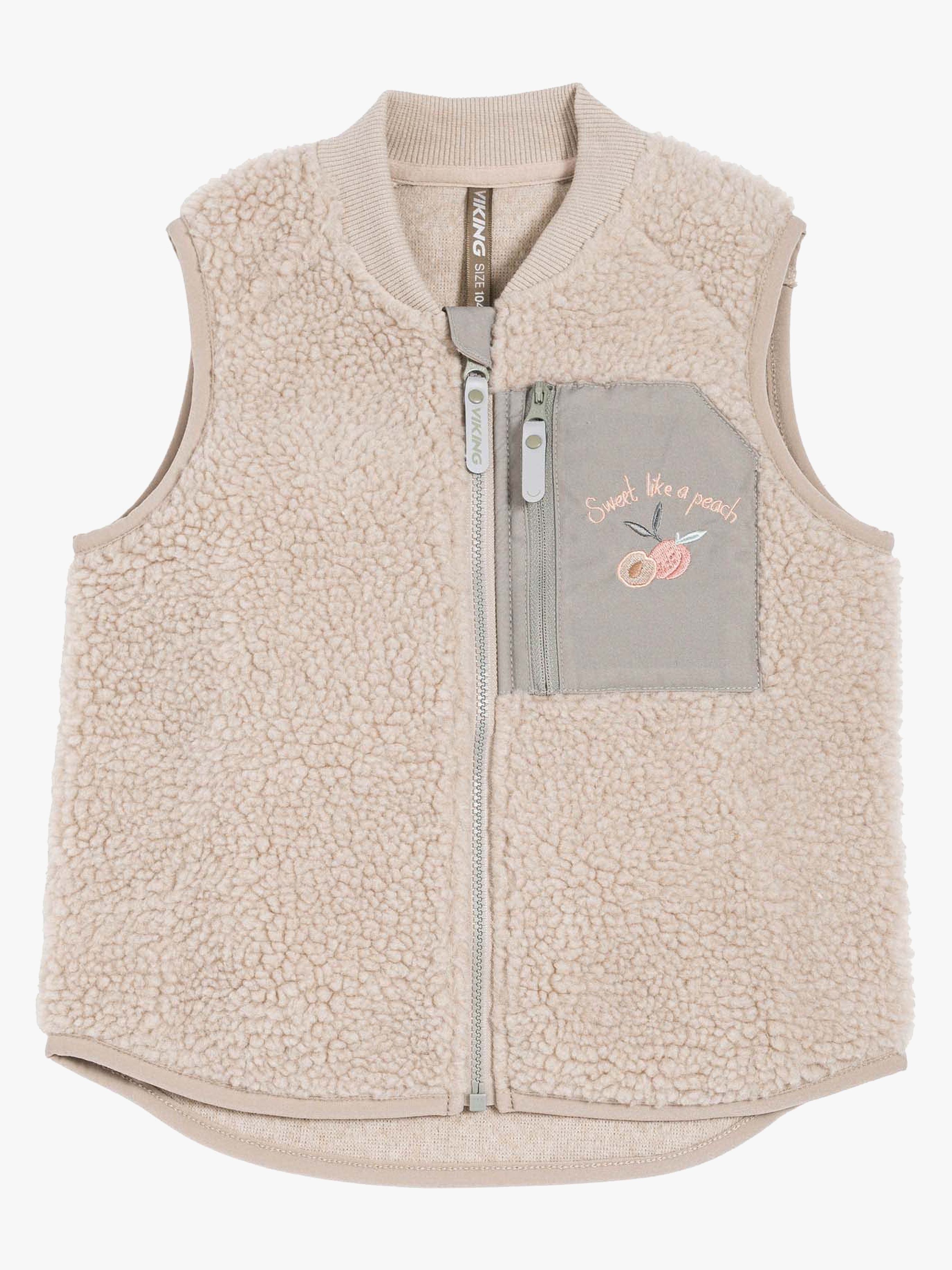 x Kenza Teddyfleece-Weste, Sand, 116