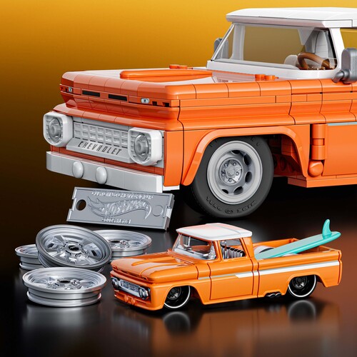 Mattel Brick Shop Hot Wheels Elite Series Brick Shop Hot Wheels Bau-Set Custom ’62 Chevy Pickup 858 Teile