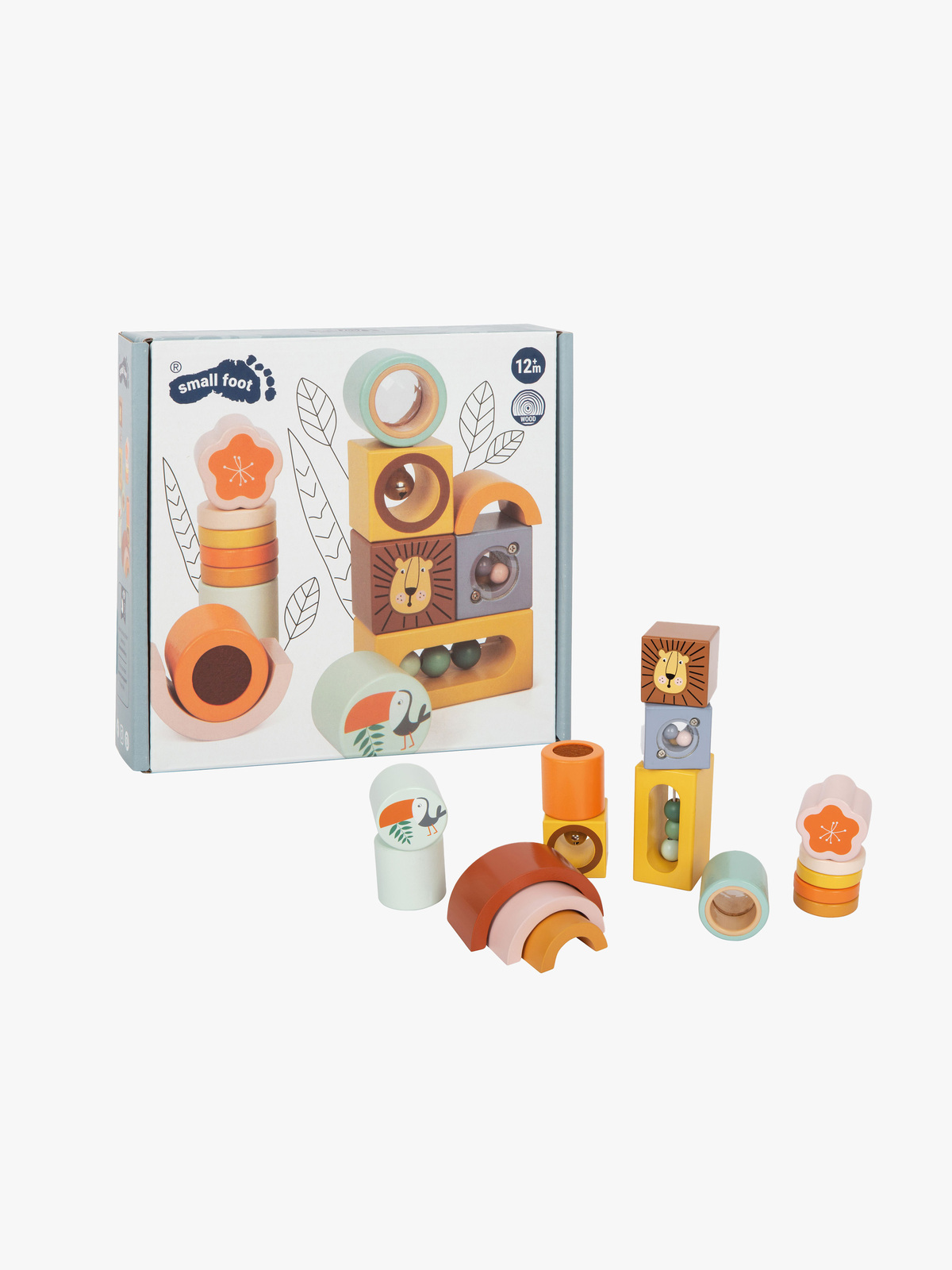 Small Foot Safari Bauklötze 12 Teile