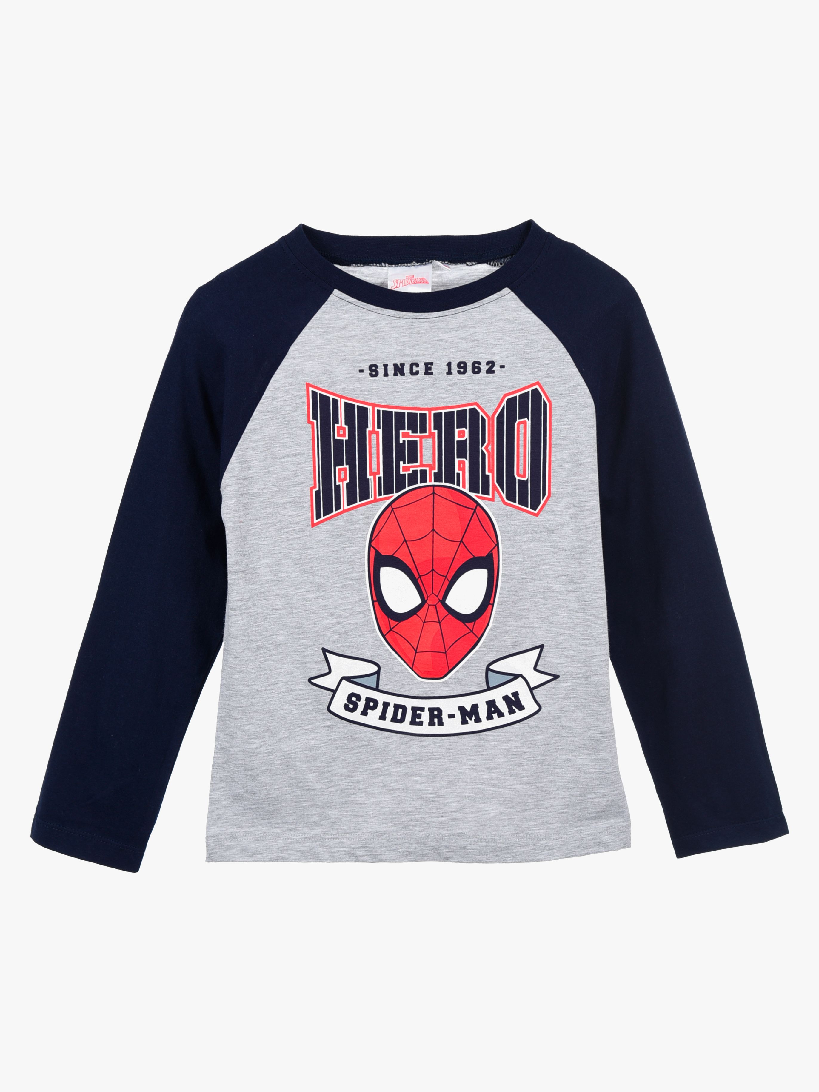 Marvel Spider-Man Langärmliges T-Shirt, Navy, 128-134