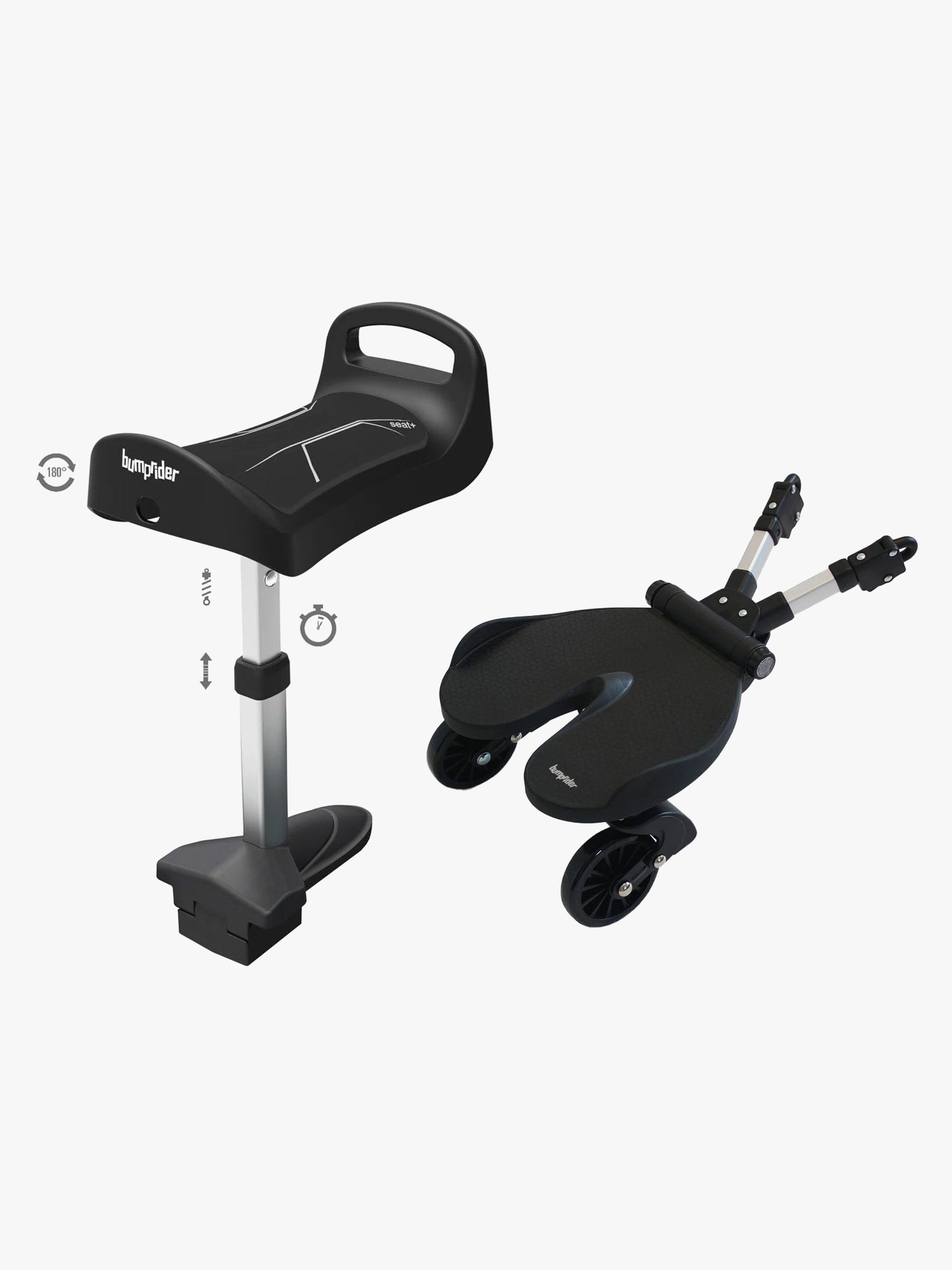 Bumprider Mitfahrbrett inkl. Seat+, Schwarz
