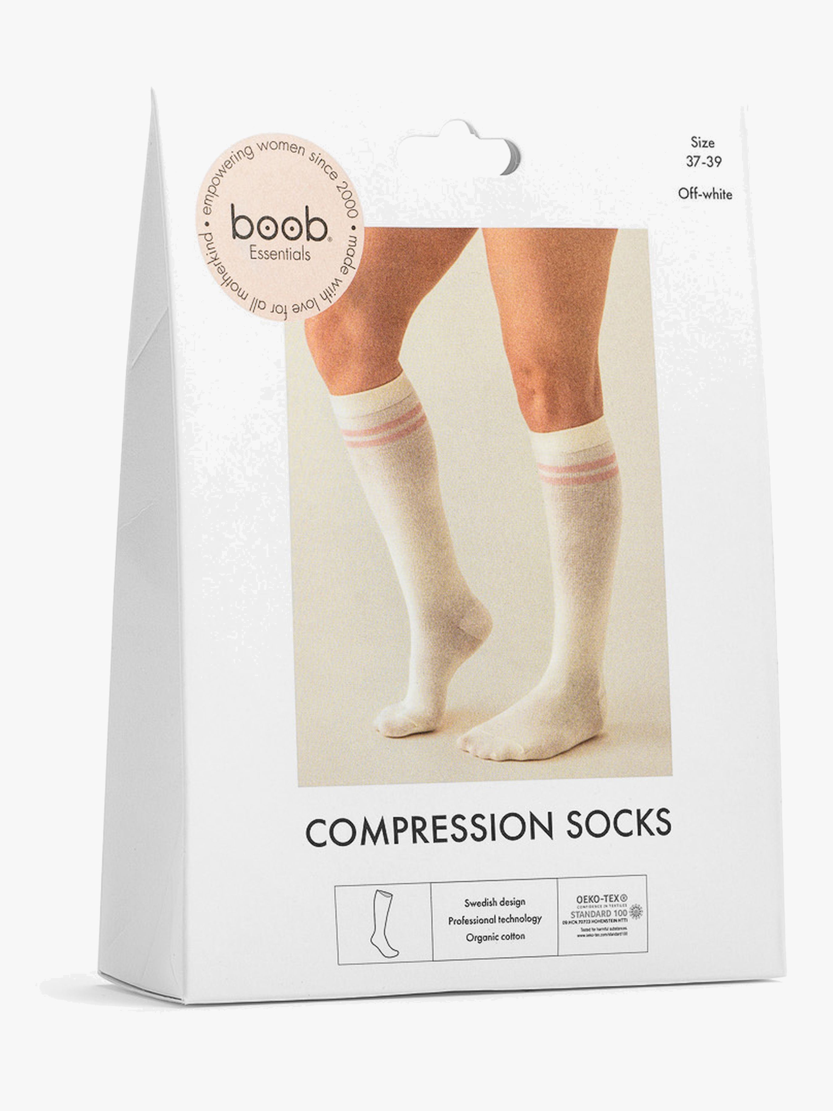 Boob Essentials Stützsocken, Off-white