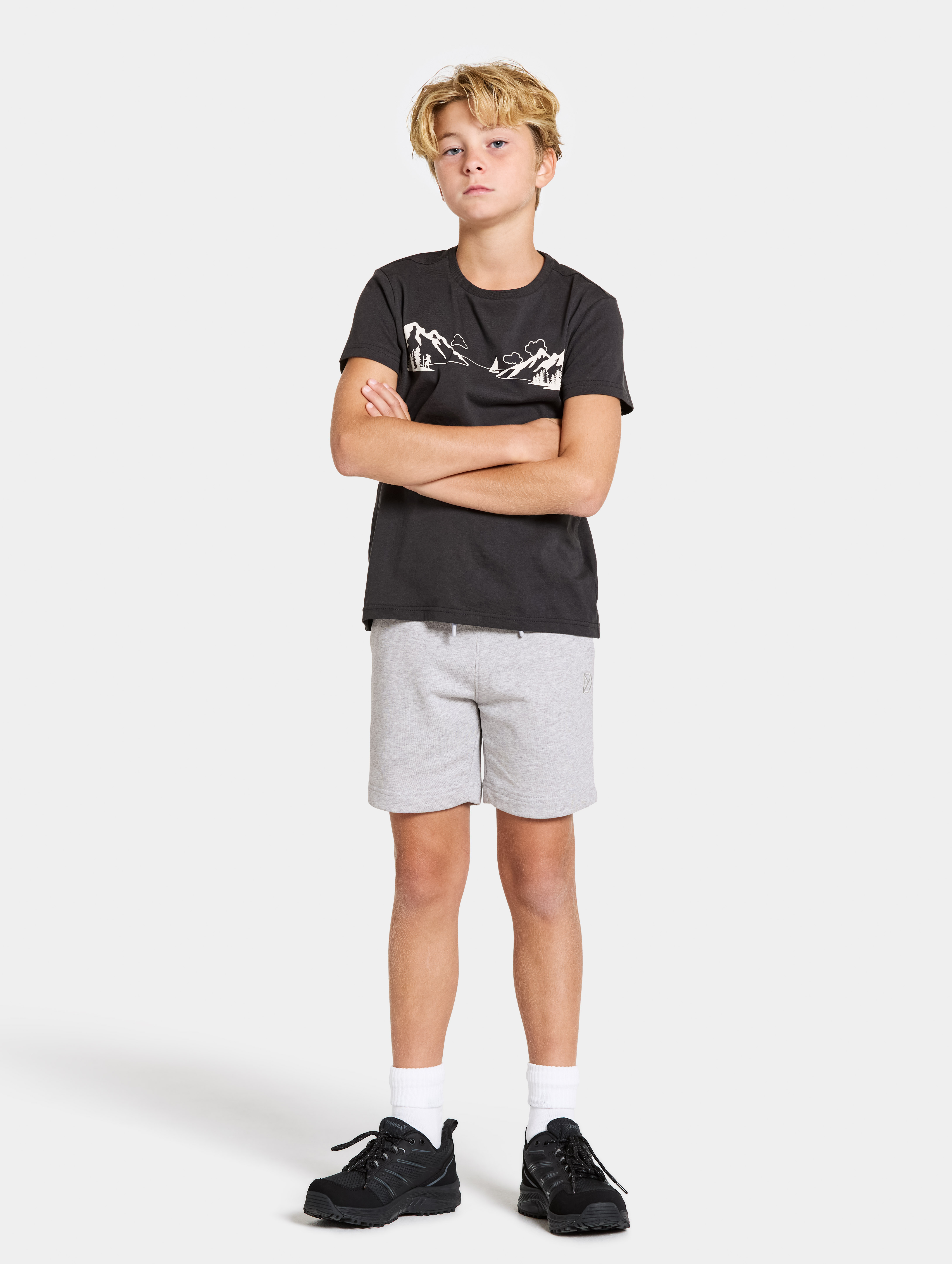 Didriksons Fejan Shorts, Aluminum Melange, 120