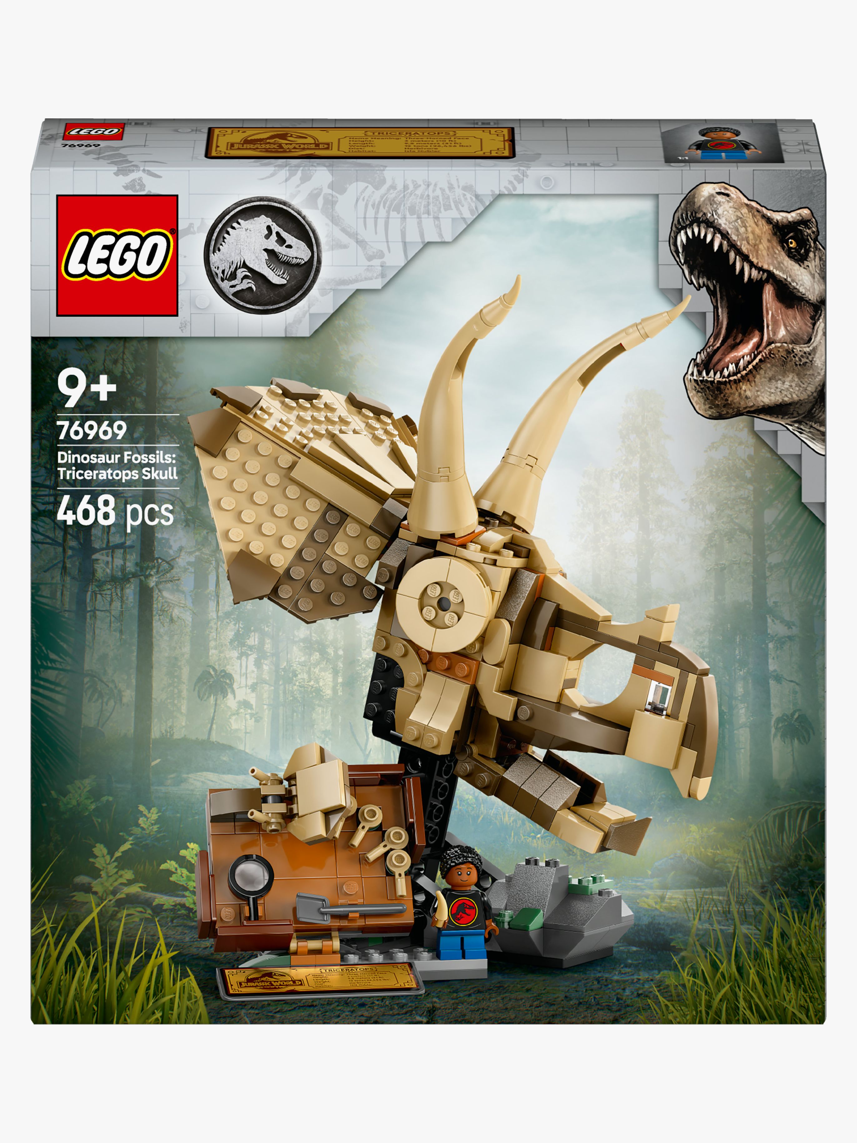 Jurassic World 76969 Dinosaurier-Fossilien: Triceratops-Schädel