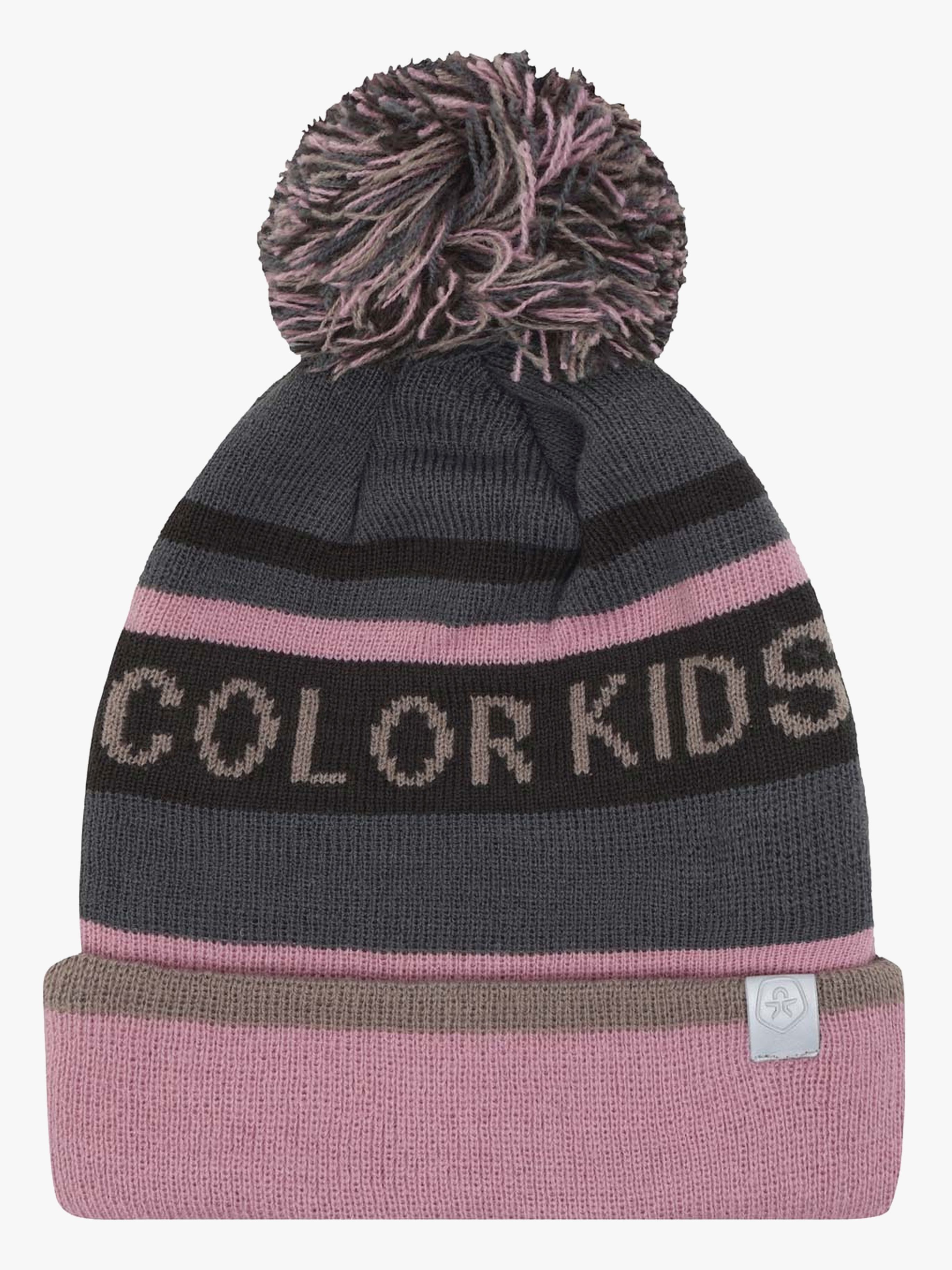 Color Kids Mütze mit Bommeln, Mauve Mist, 54