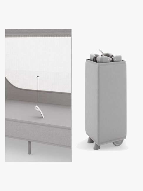 Kinderkraft LEODY UP Reisebett mit Zubehör, Grey