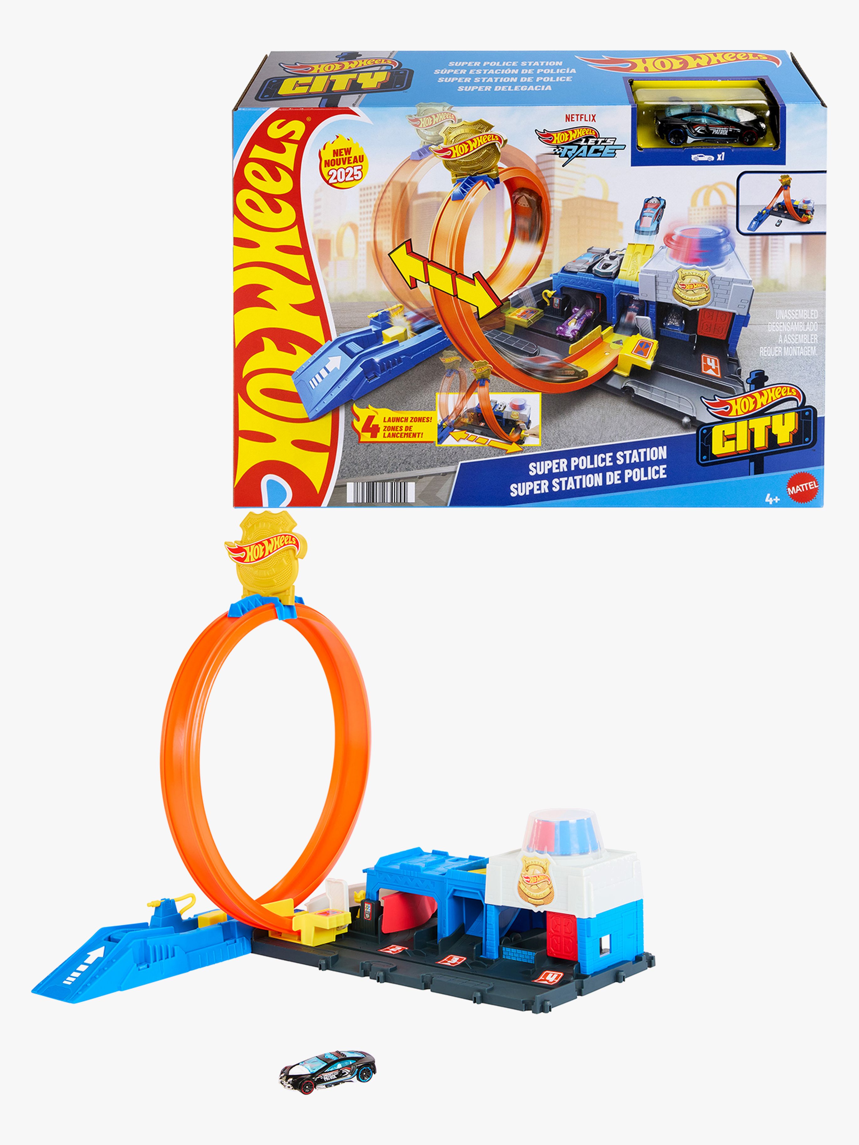 Hot Wheels City Super Polizeistation Autorennbahn
