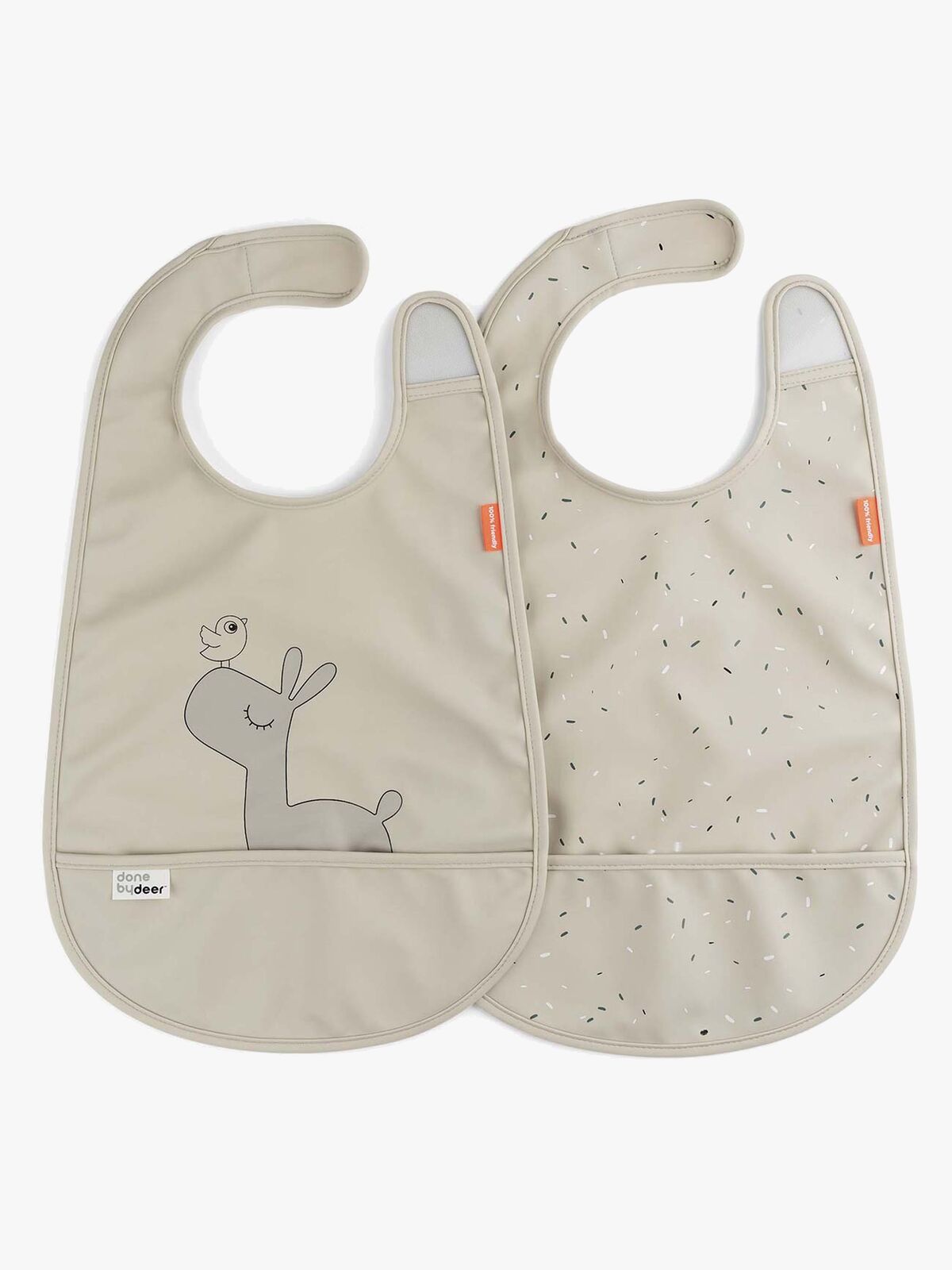 Done By Deer Lalee 2er-Pack Lätzchen, Sand