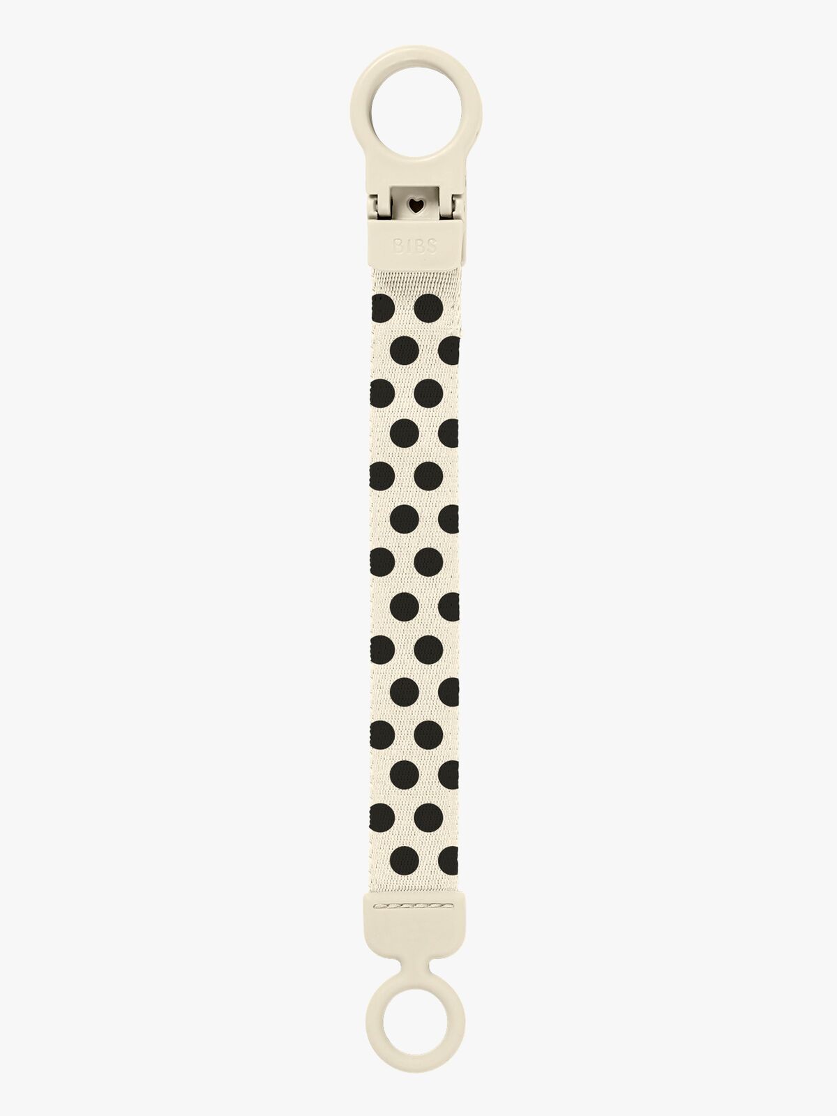 BIBS Studio Loop Schnullerkette Polka, Ivory/Black