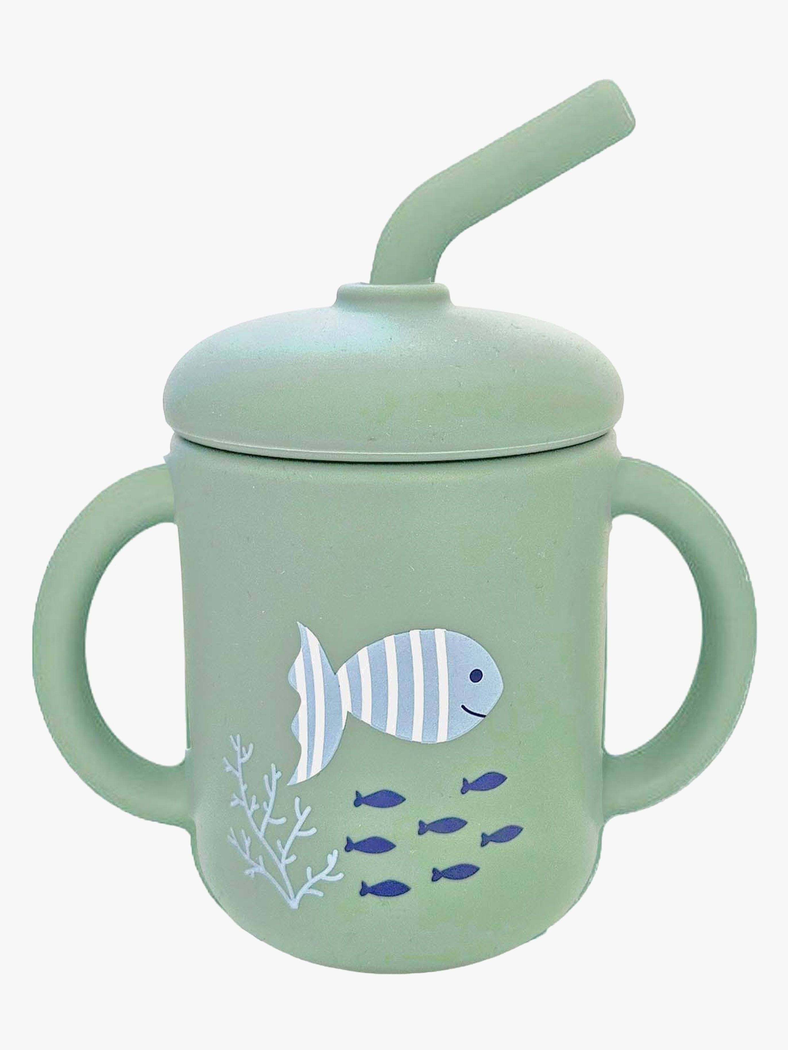 Summerville Trinkhalmbecher Silikon, Cameo Green Ocean