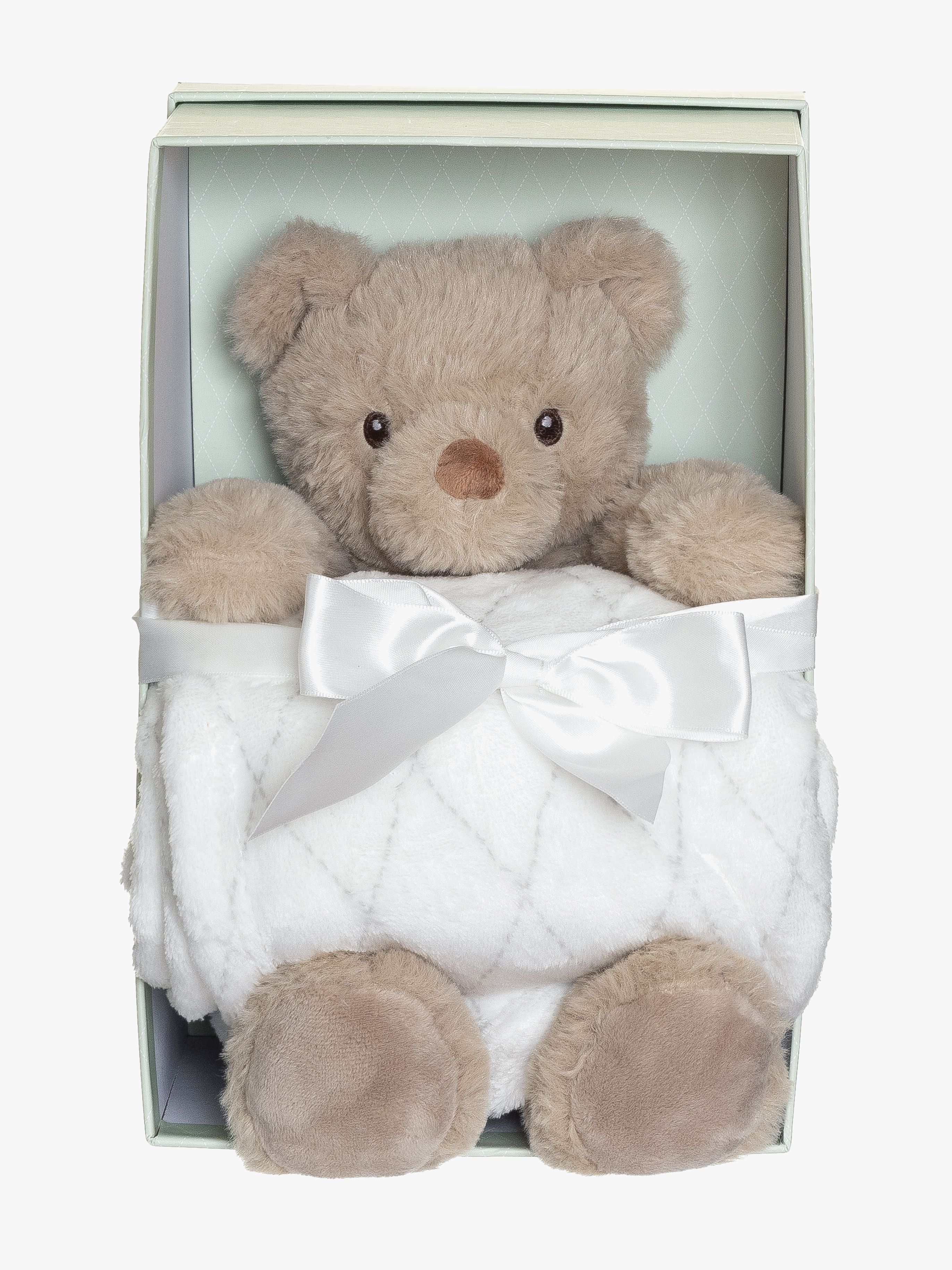 Teddykompaniet Svea Plüschspielzeug mit Decke in der Geschenkbox, Beige