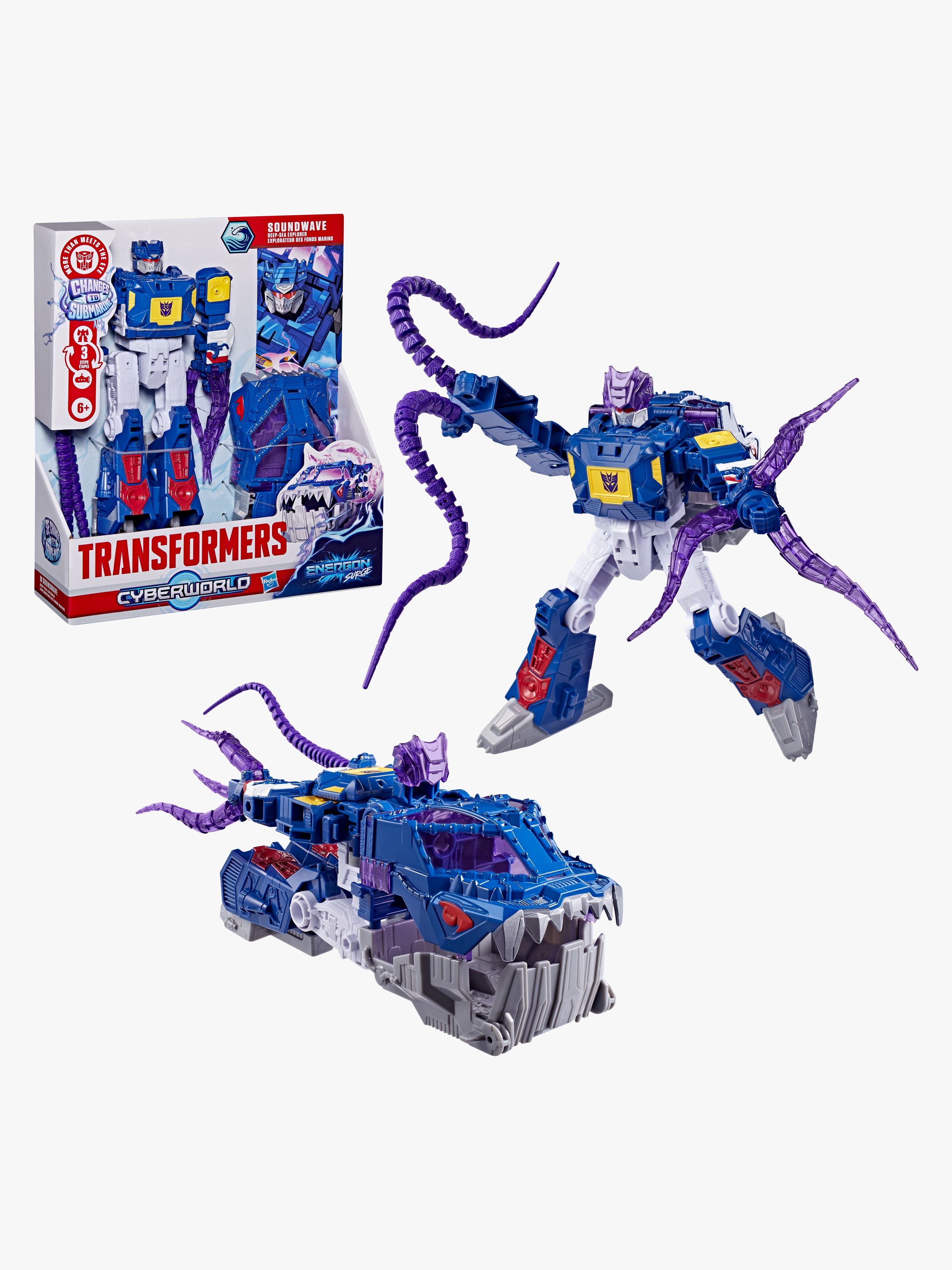Transformers CYBERWORLD Actionfigur Soundwave Deep Sea Explorer 22 cm